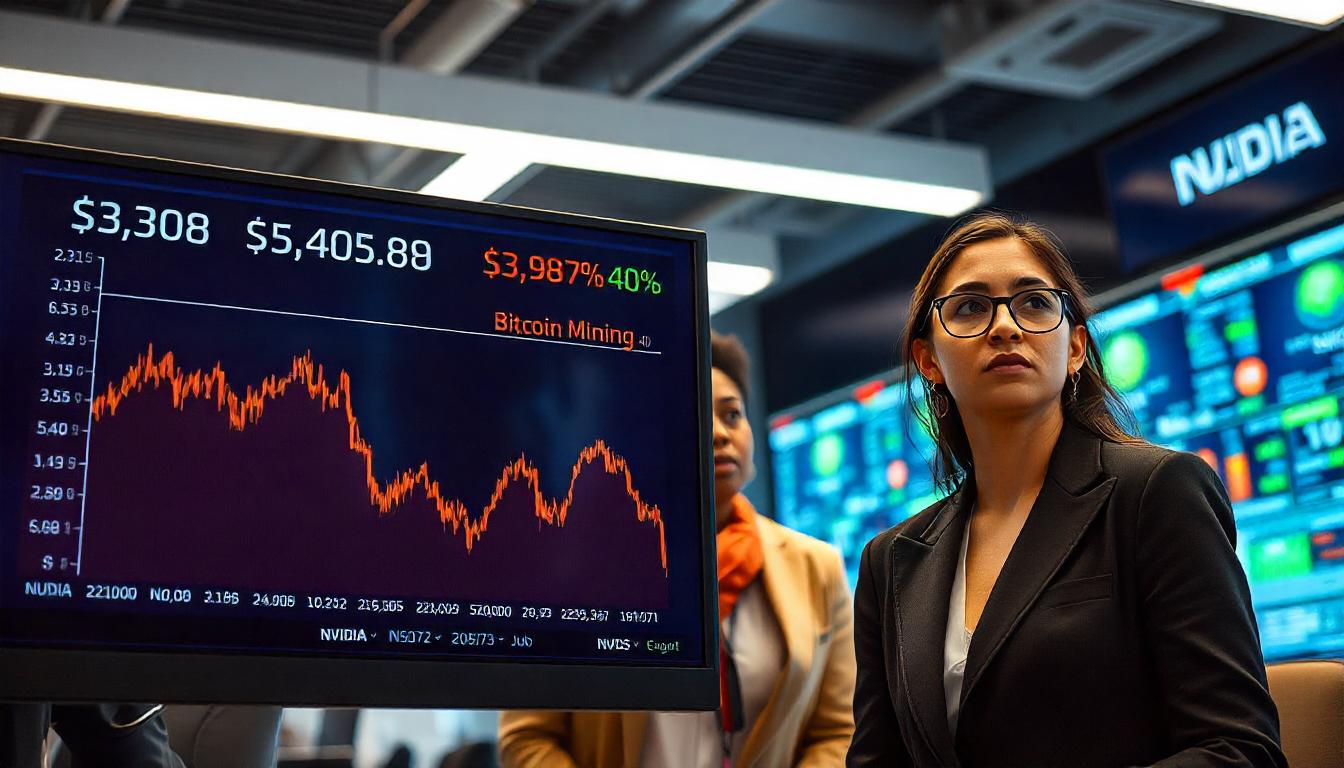 AI-focused Bitcoin Mining Stocks Fall 20%-30% as Nvidia’s Market Woes Affect Cryptocurrency Sector