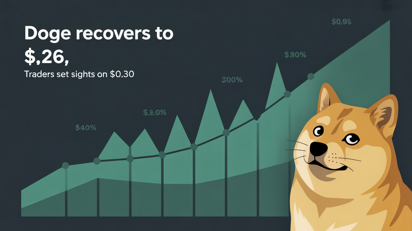 DOGE Gains 3% to Reclaim $0.26, Eyes $0.30 Resistance
