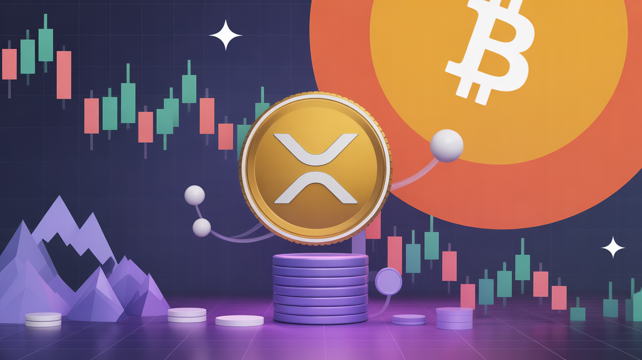 XRP Faces Downside Pressure as Price Forms ‘Lower Highs’ While Bitcoin Hits Fresh Peaks