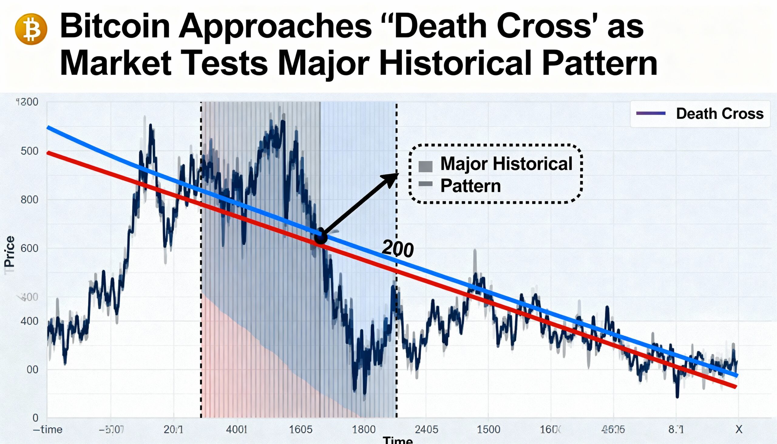 Bitcoin Nears a Potential ‘Death Cross’ as Traders Brace for a Key Historical Signal