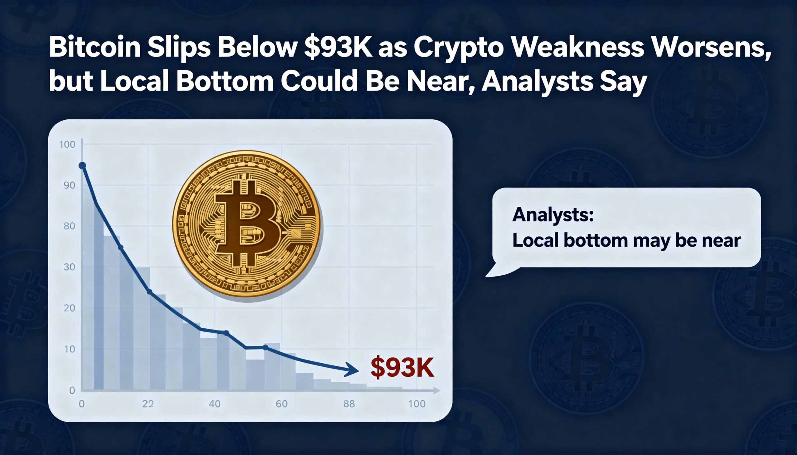 Bitcoin Falls Under $93K Amid Broader Crypto Weakness, Analysts See Potential Local Bottom