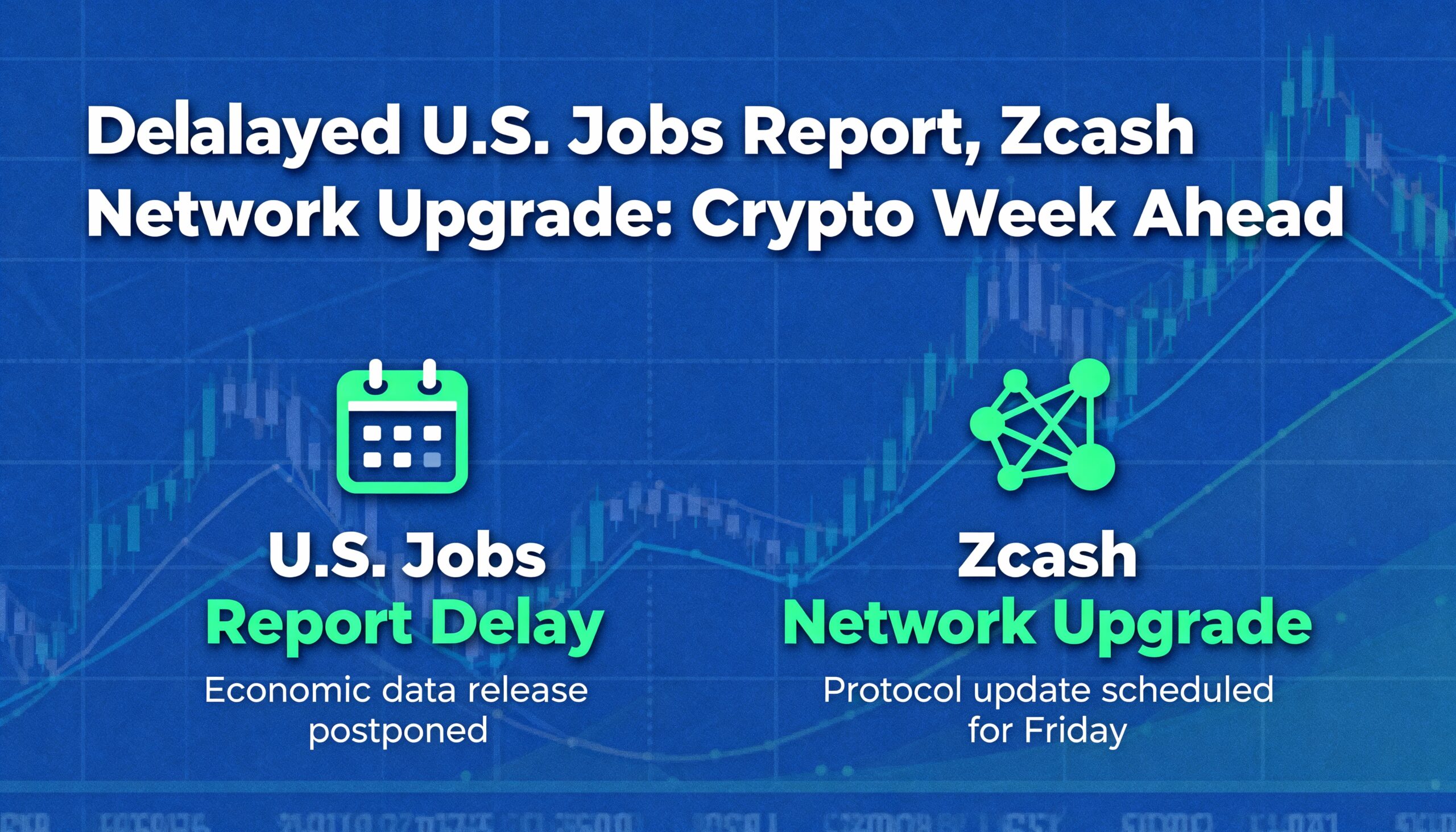 U.S. Jobs Report Delay, Zcash Upgrade on Deck: What’s Ahead for Crypto This Week
