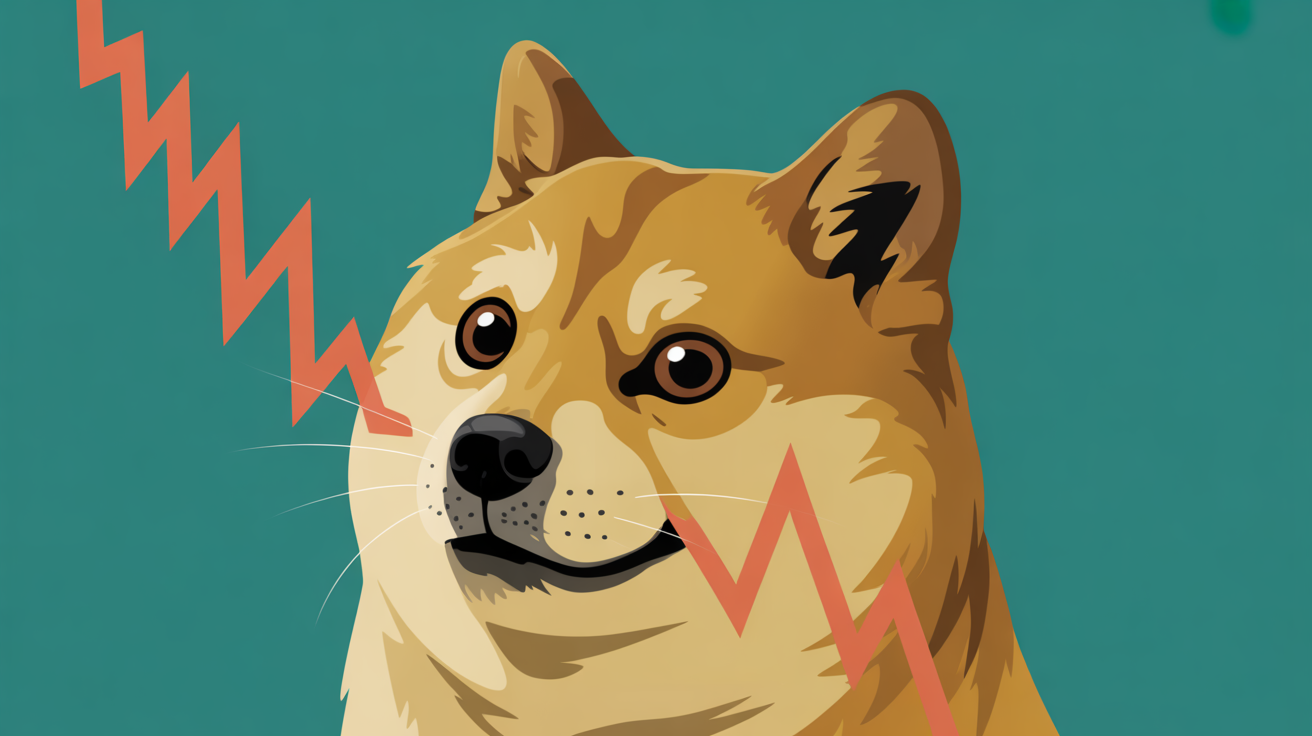 DOGE slides to $0.18 as long-term holders exit and a “death-cross” forms on the charts.