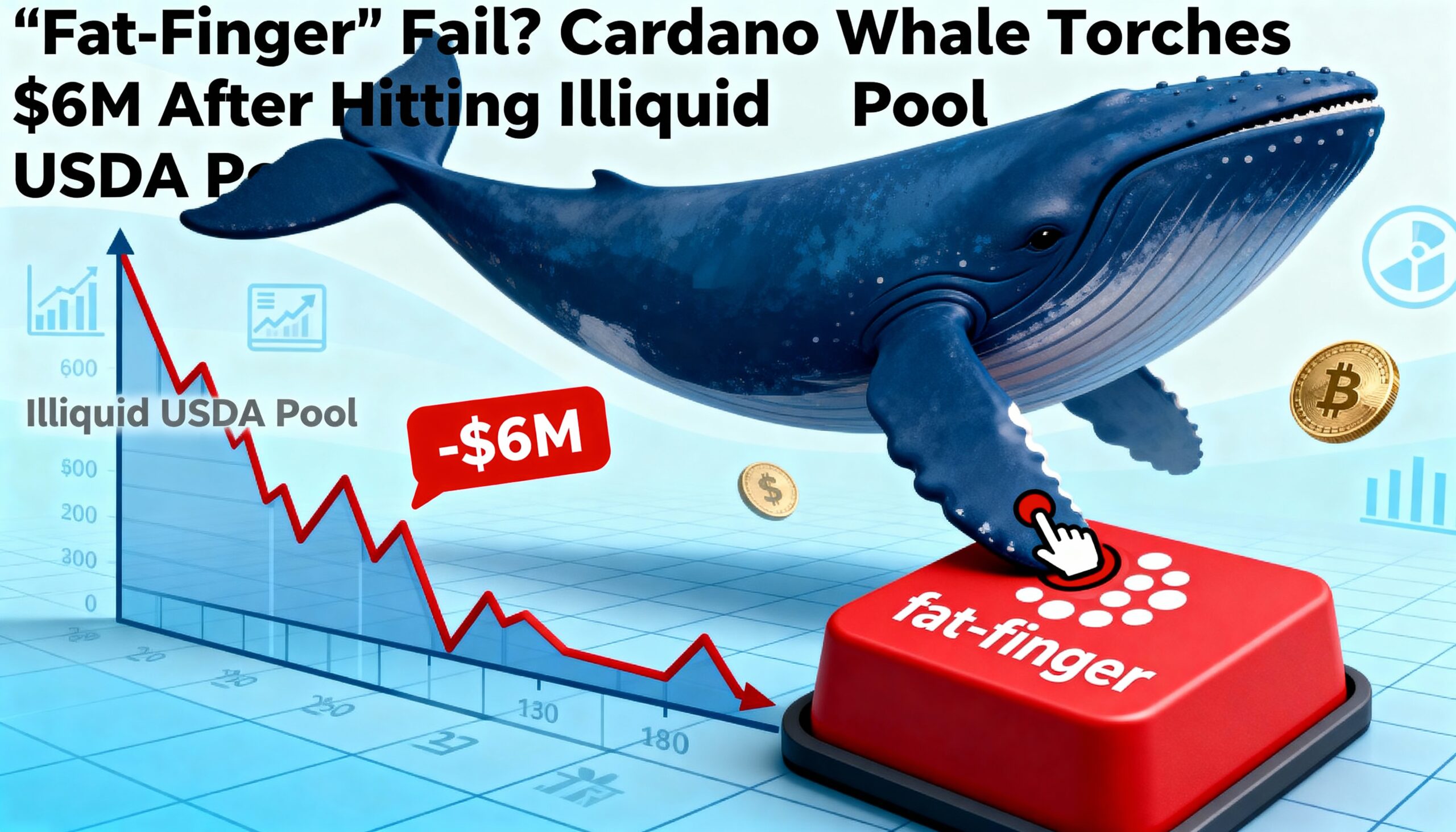 Costly Blunder? Cardano Whale Burns $6M After Slamming Into Illiquid USDA Pool