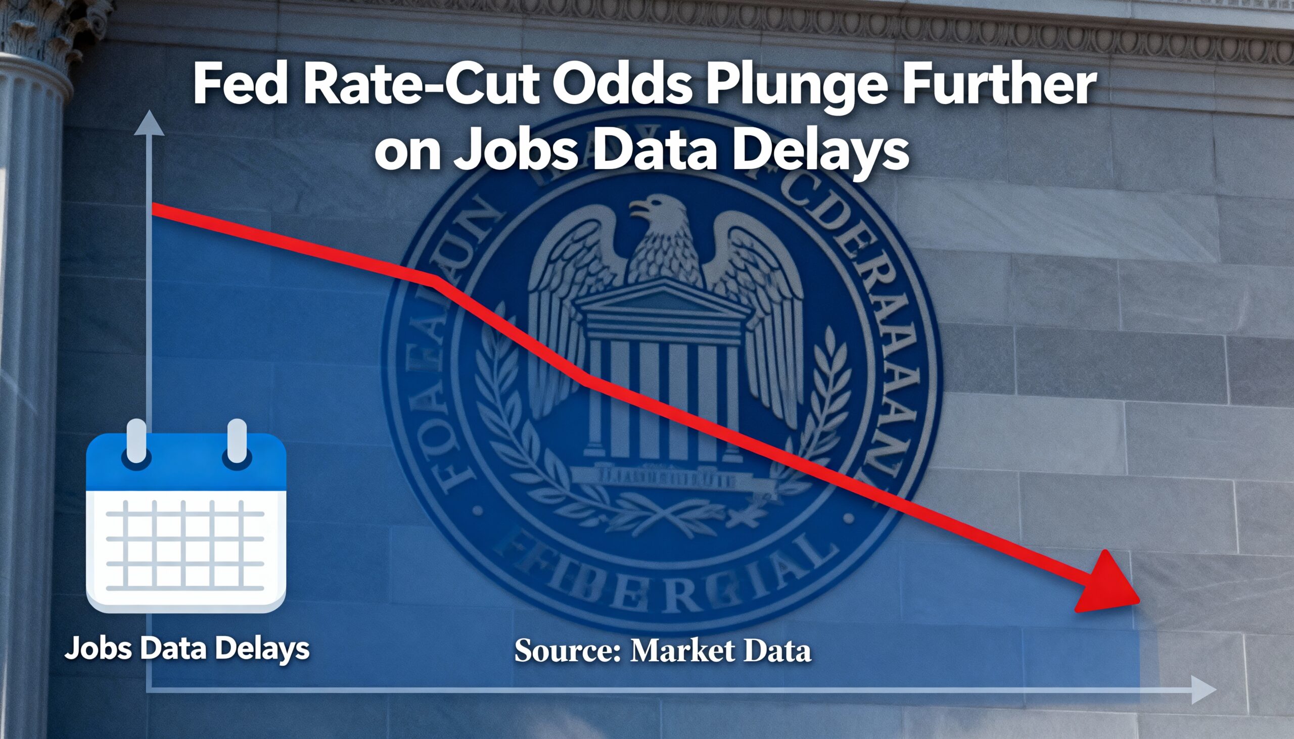 Odds of a Fed Rate Cut Drop Sharply Amid Delays in Jobs Data
