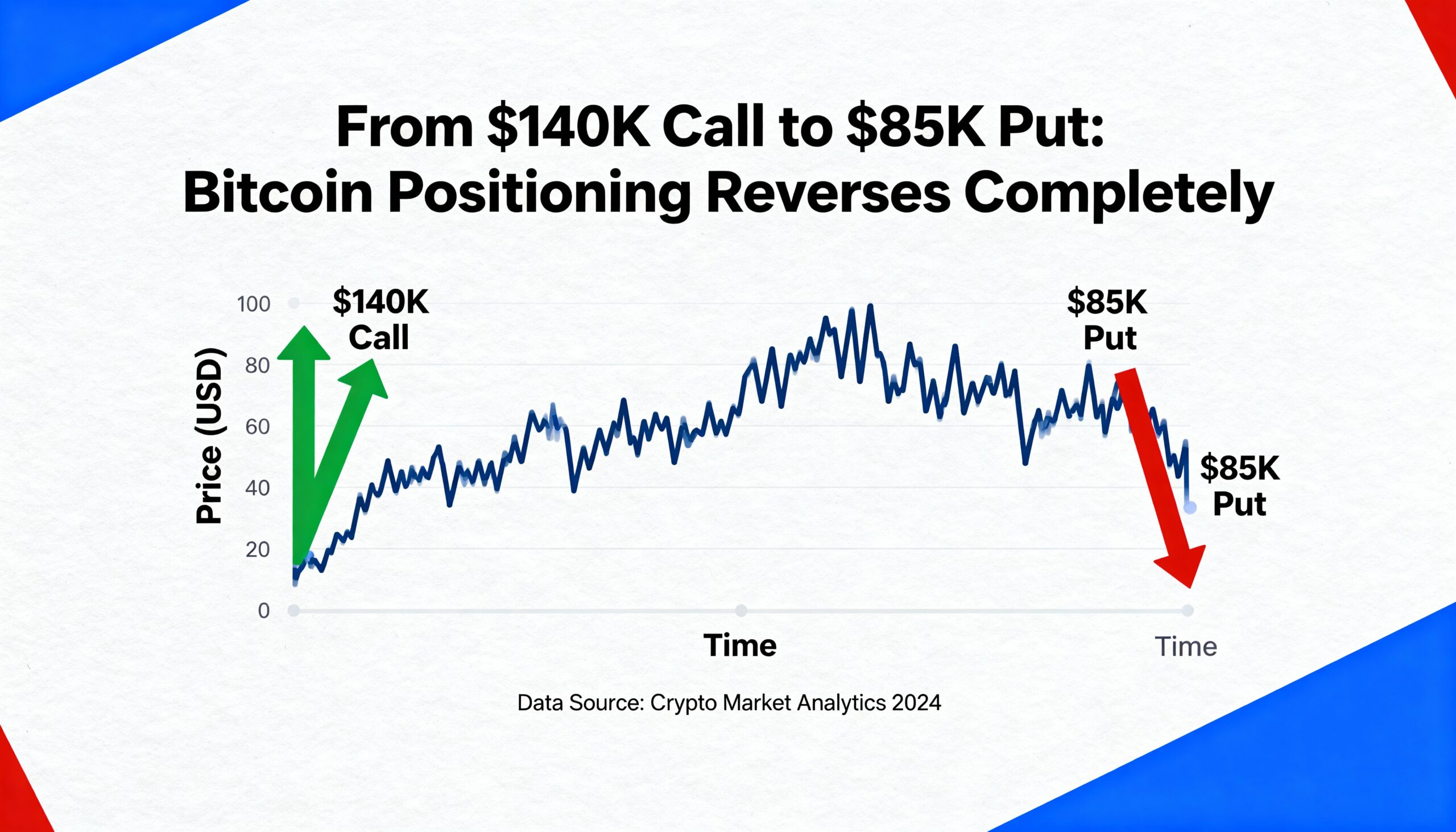 From Bullish $140K Calls to Bearish $85K Puts: Bitcoin Positioning Flips on Its Head