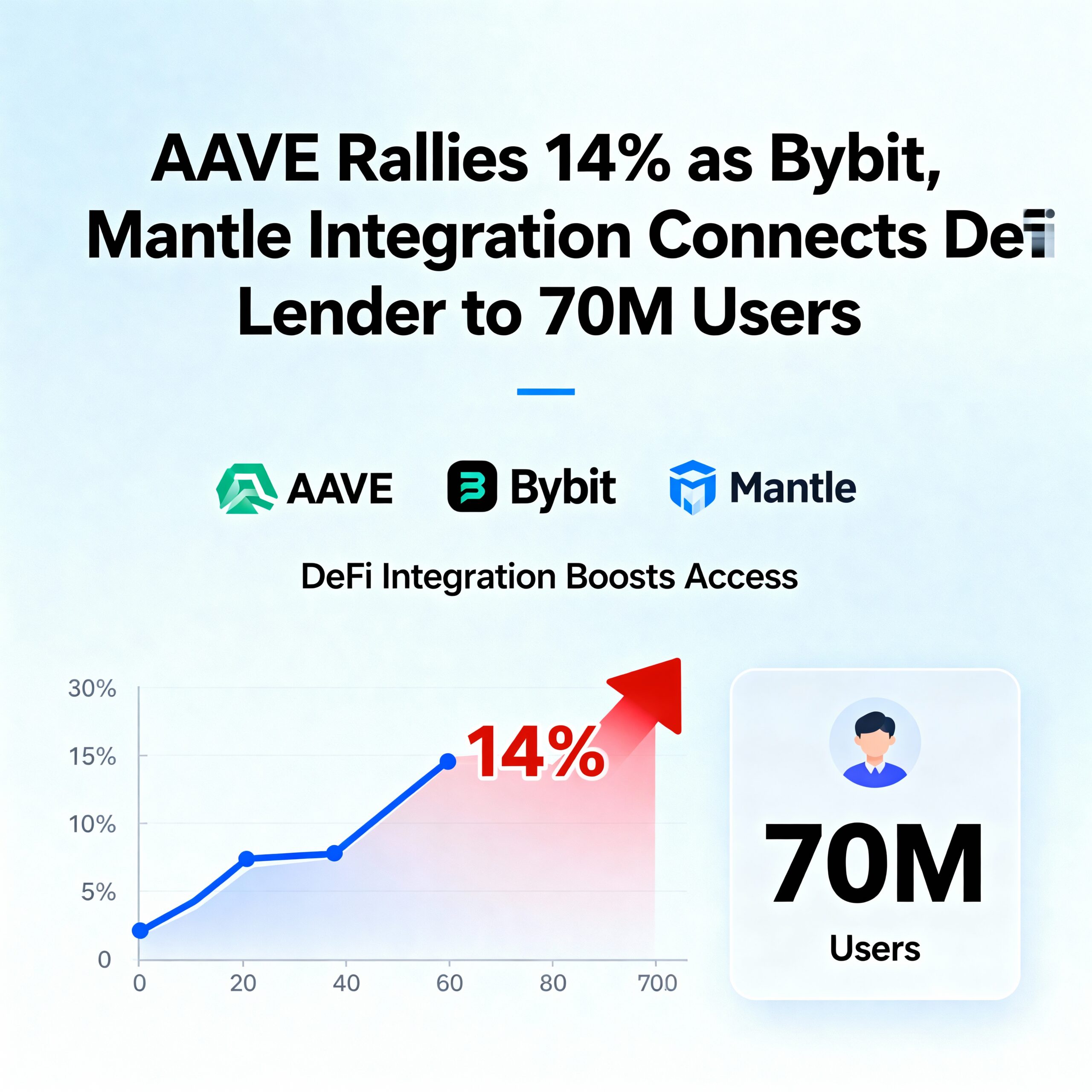 AAVE Surges 14% Following Bybit and Mantle Integration, Linking DeFi Lender to 70 Million Users