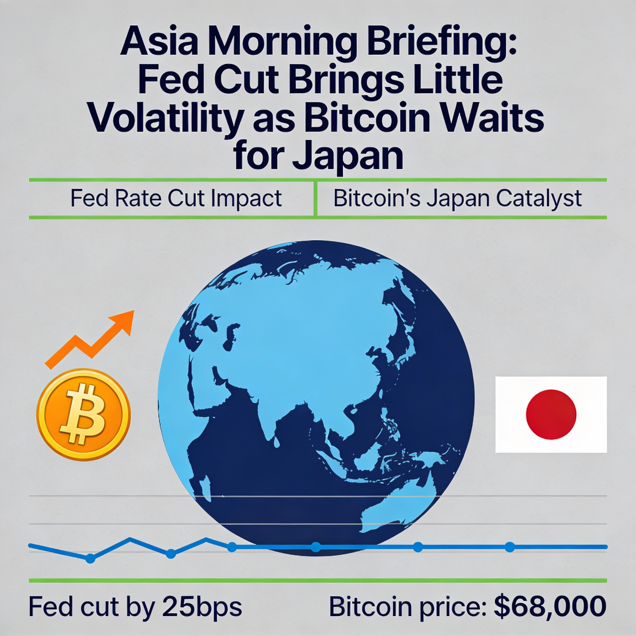 Asia Morning Briefing: Bitcoin Stays Rangebound After Fed Cut, Eyes Japan