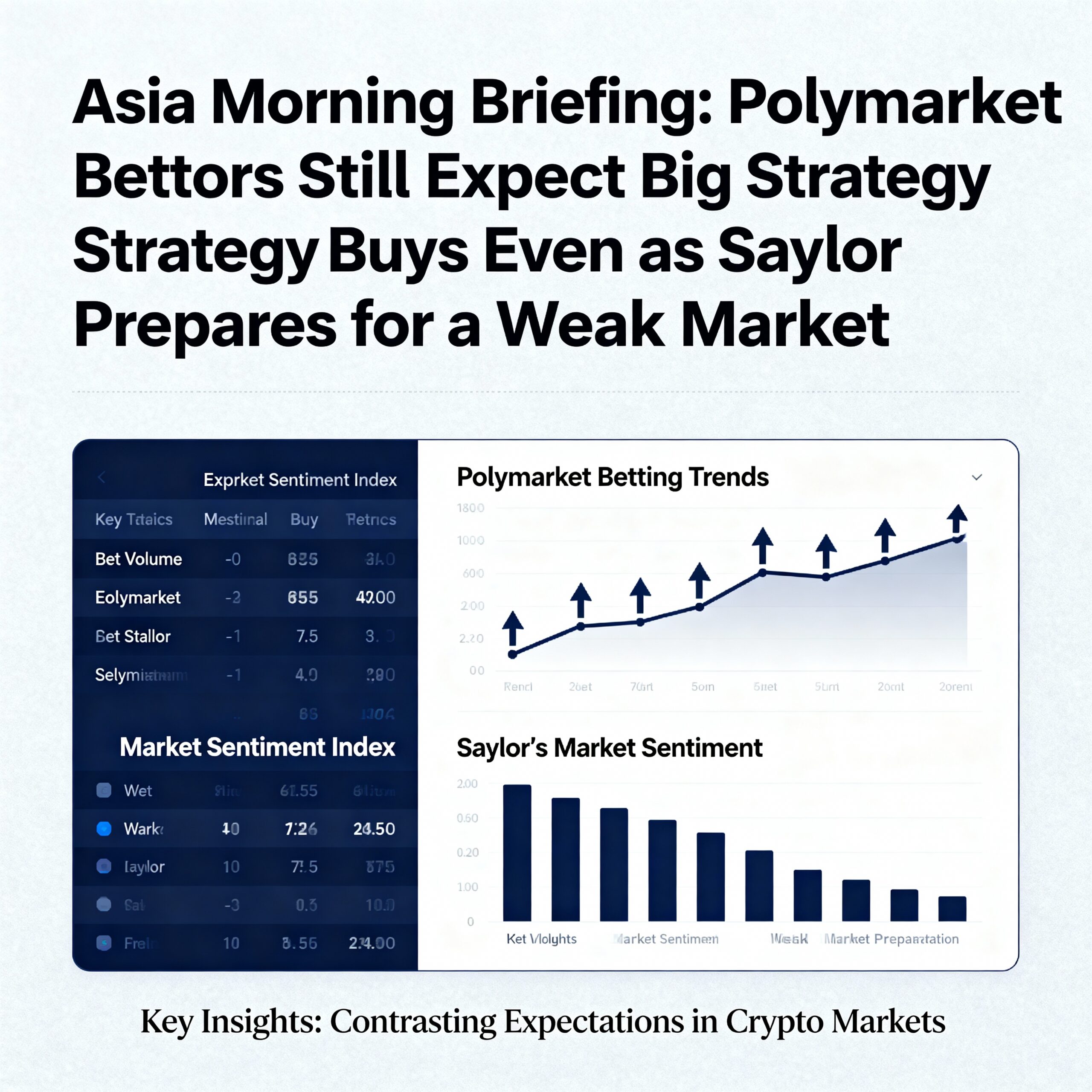 Asia Morning Briefing: Polymarket Traders Remain Bullish on Major Strategy Buys Despite Saylor Warning of Market Softness
