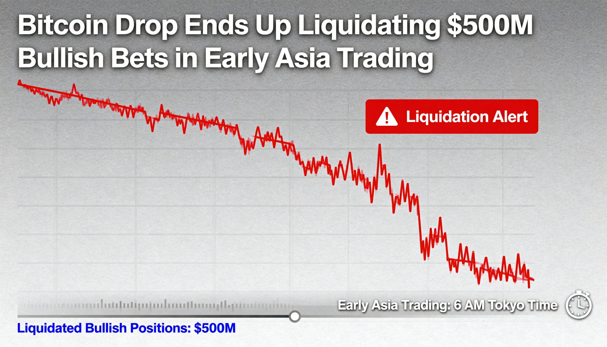 Bitcoin Sell-Off Wipes Out $500M in Long Positions During Early Asia Trading
