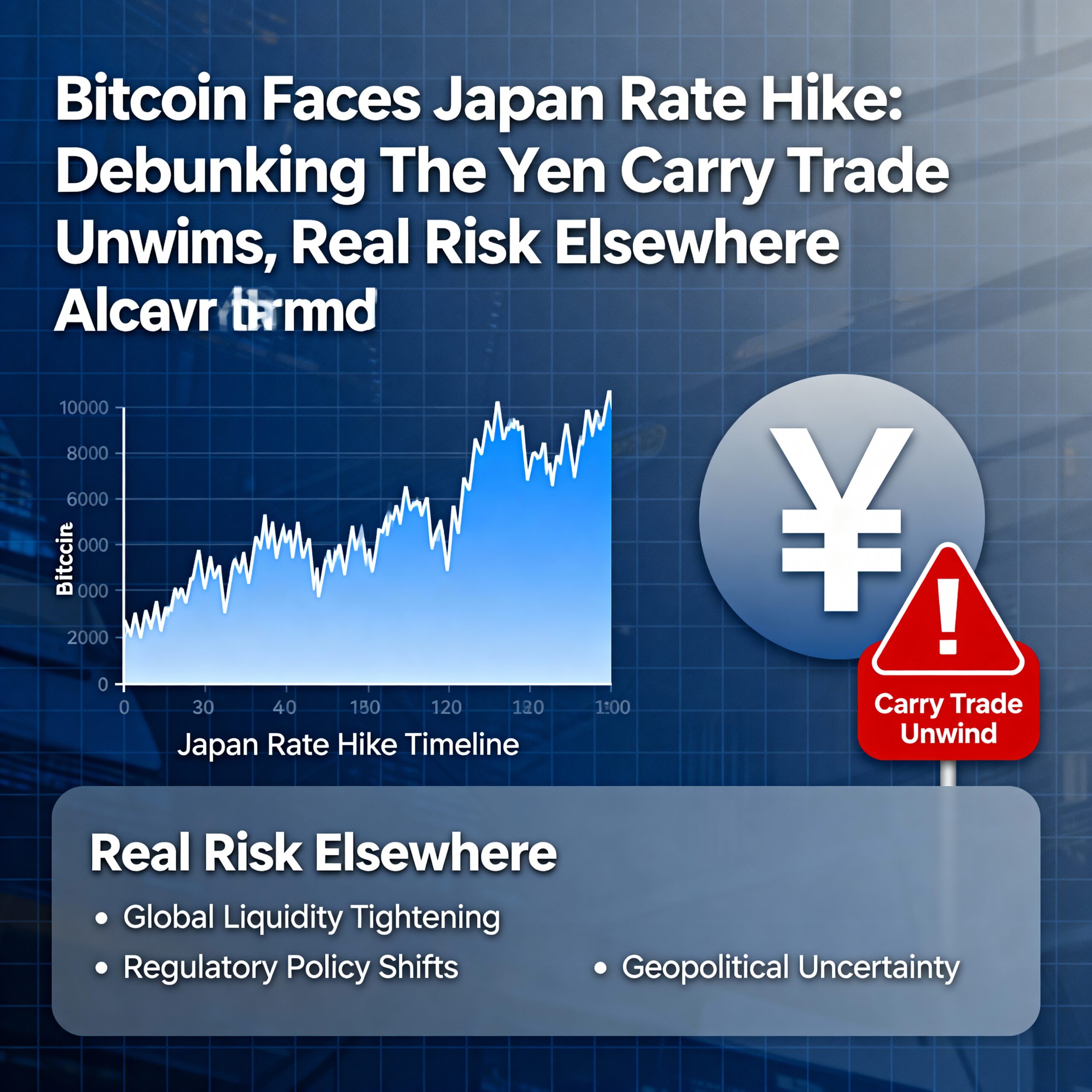 Bitcoin Braces for Japan Rate Hike: Yen Carry Trade Fears Overstated, True Risk Lies Elsewhere