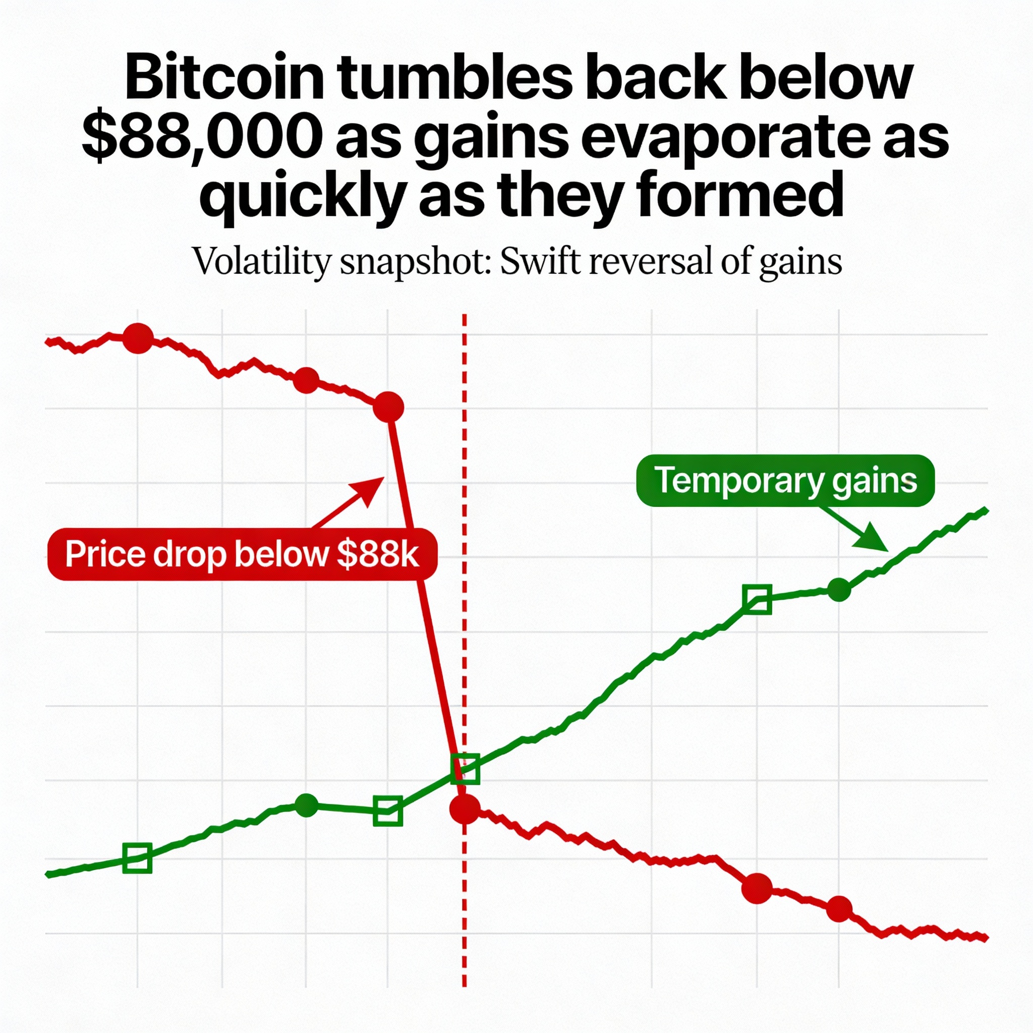 Freepik  Bitcoin Tumbles Back Below 88000 As Gains Evaporat  85741