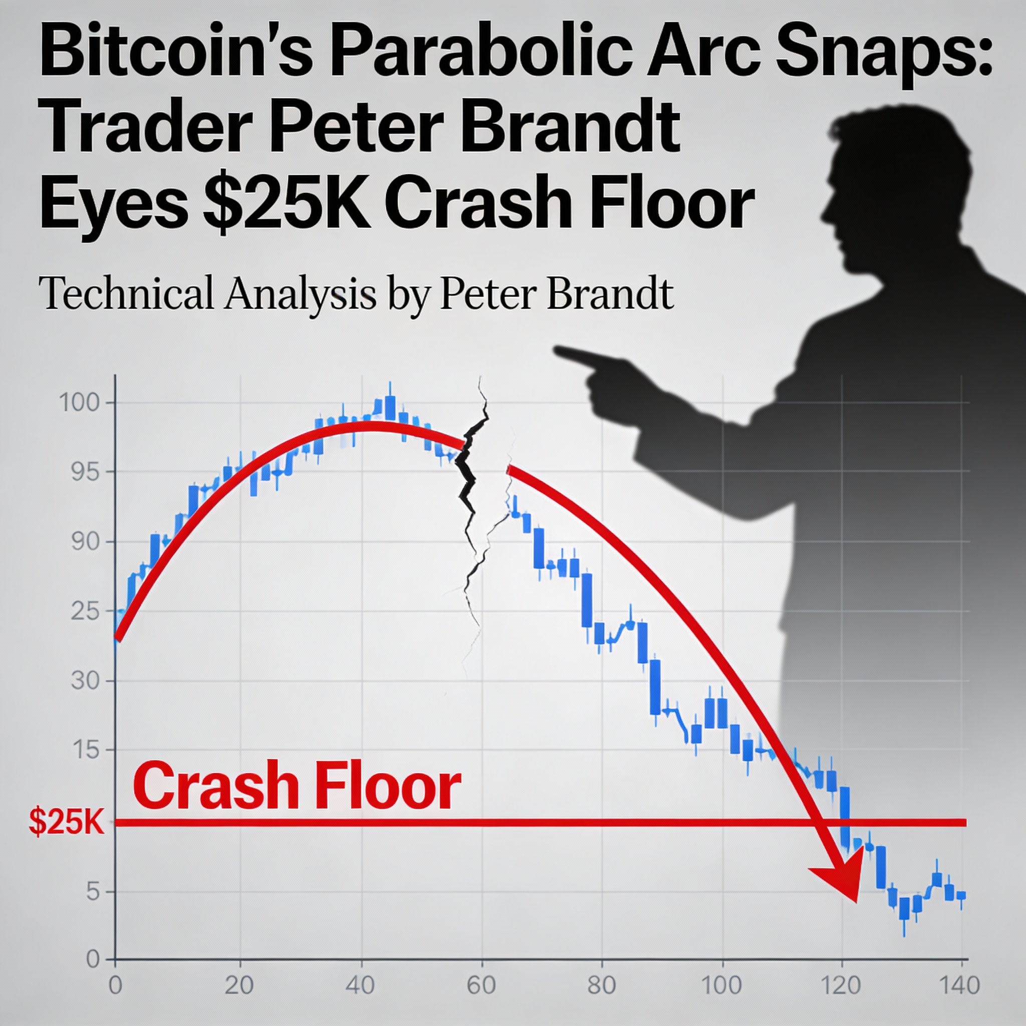 Bitcoin’s Parabolic Rally Collapses, With Trader Peter Brandt Targeting $25K as Potential Floor