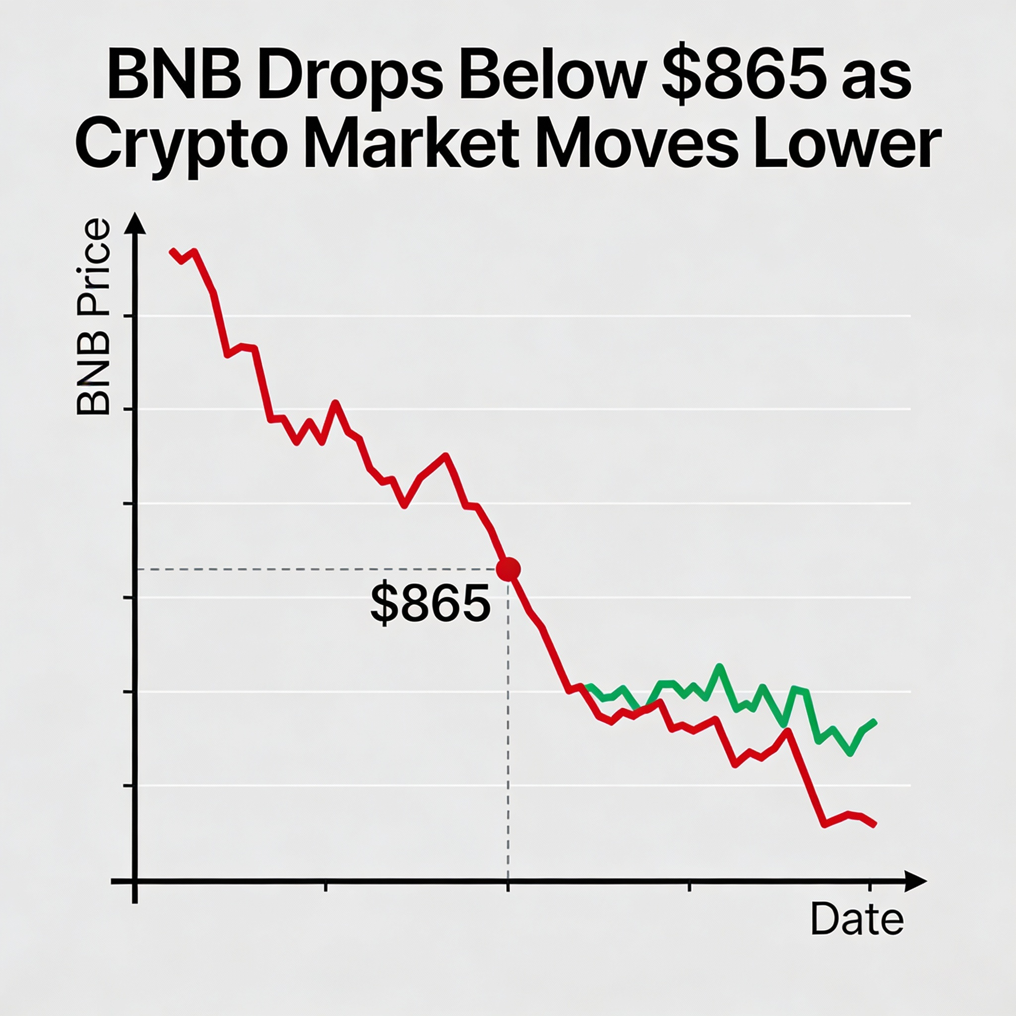 BNB Falls Under $865 as Broader Crypto Markets Turn Lower