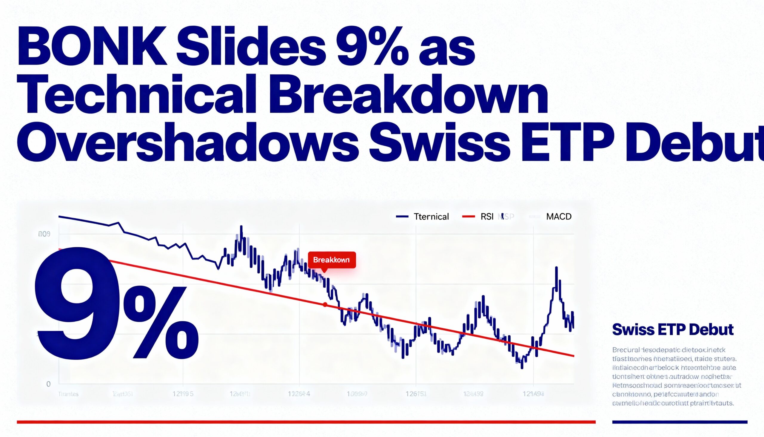 BONK Retreats 9% as Technical Pressure Overshadows Swiss ETP Debut