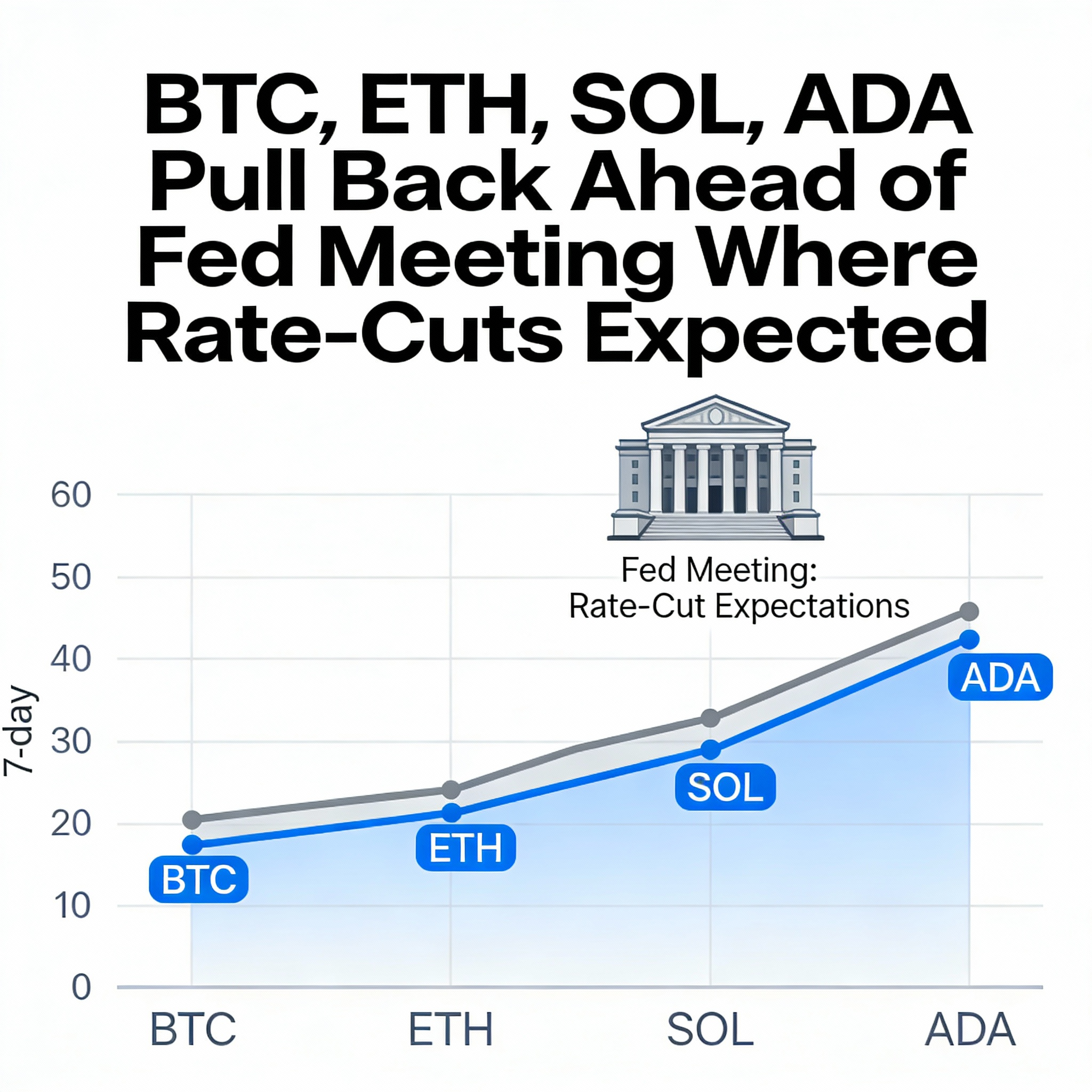BTC, ETH, SOL, and ADA Retreat Ahead of Fed Meeting Anticipating Rate Cuts