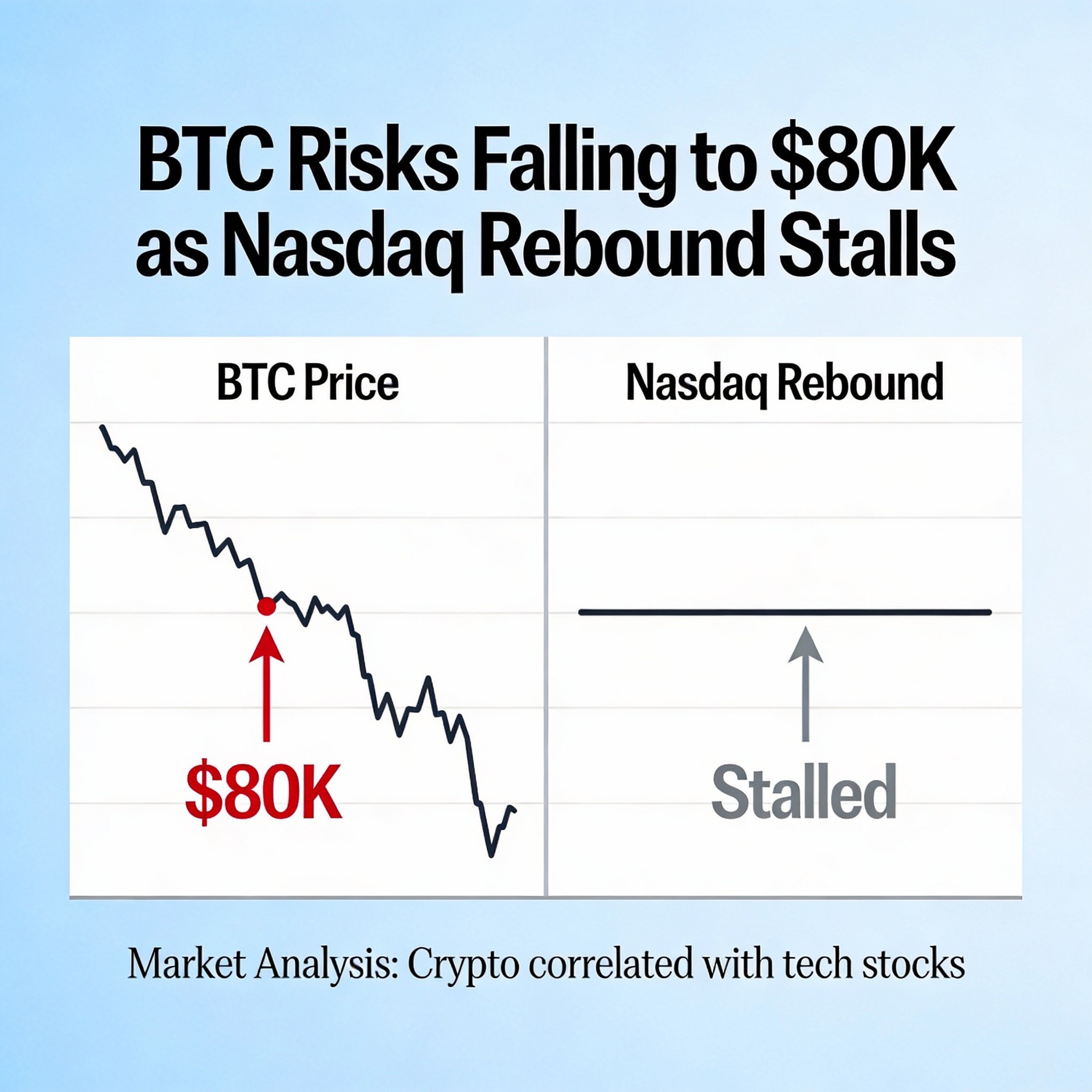 BTC Faces Potential Drop to $80K as Nasdaq Gains Lose Steam