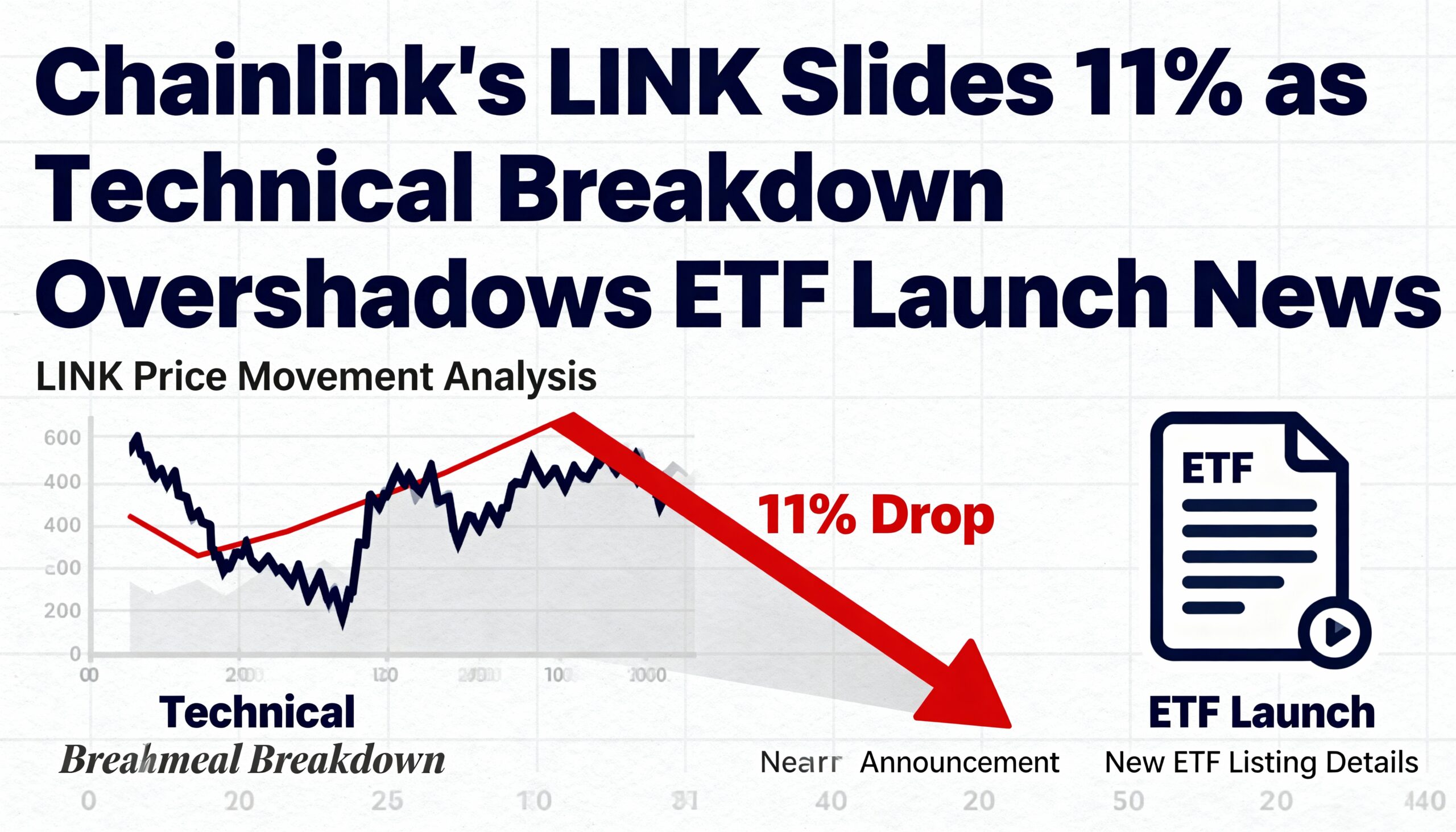 Chainlink (LINK) Drops 11% Amid Technical Breakdown, Overshadowing ETF Launch
