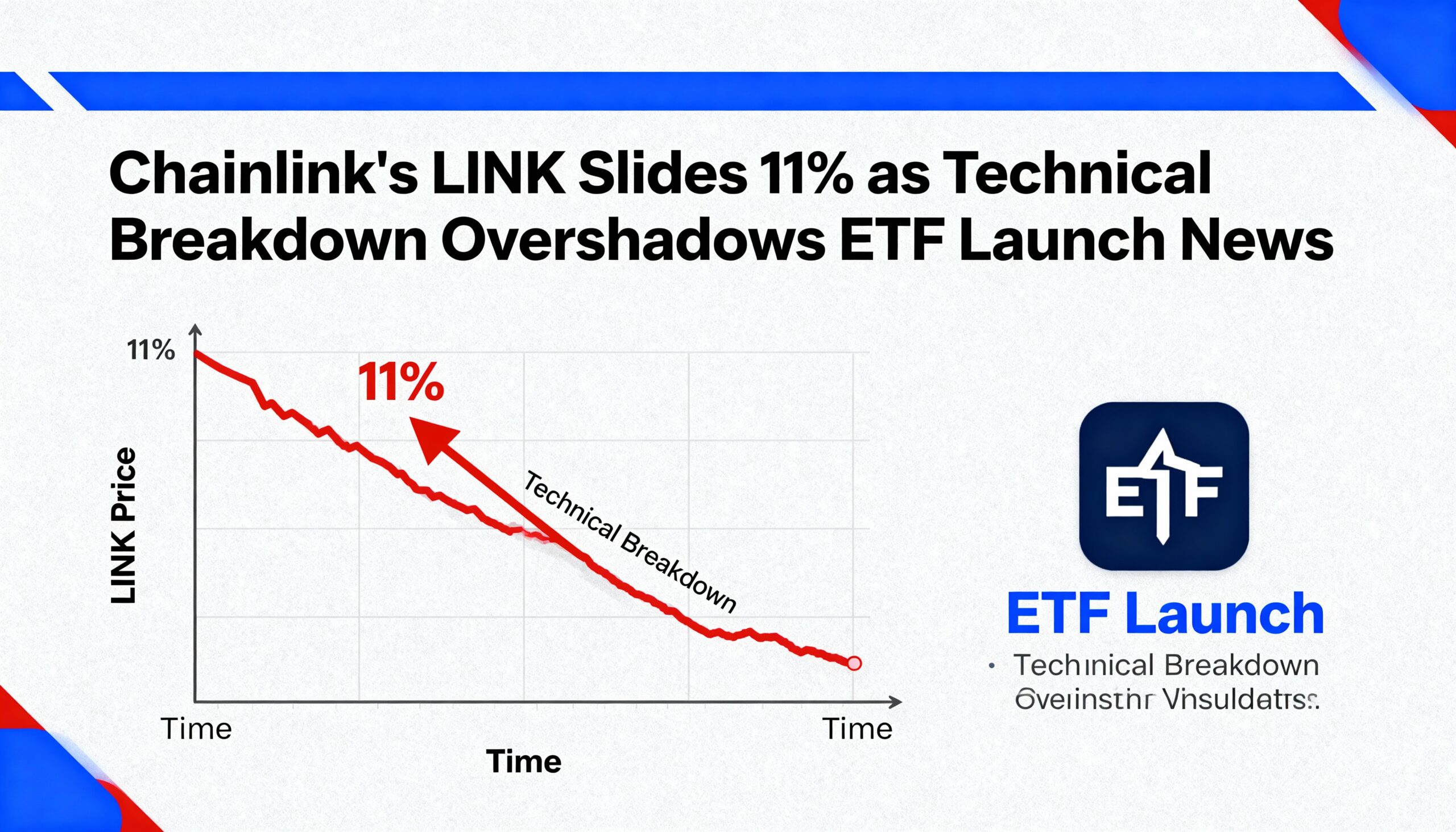 Chainlink Plunges 11% Following Technical Breakdown, ETF Launch Takes Backseat
