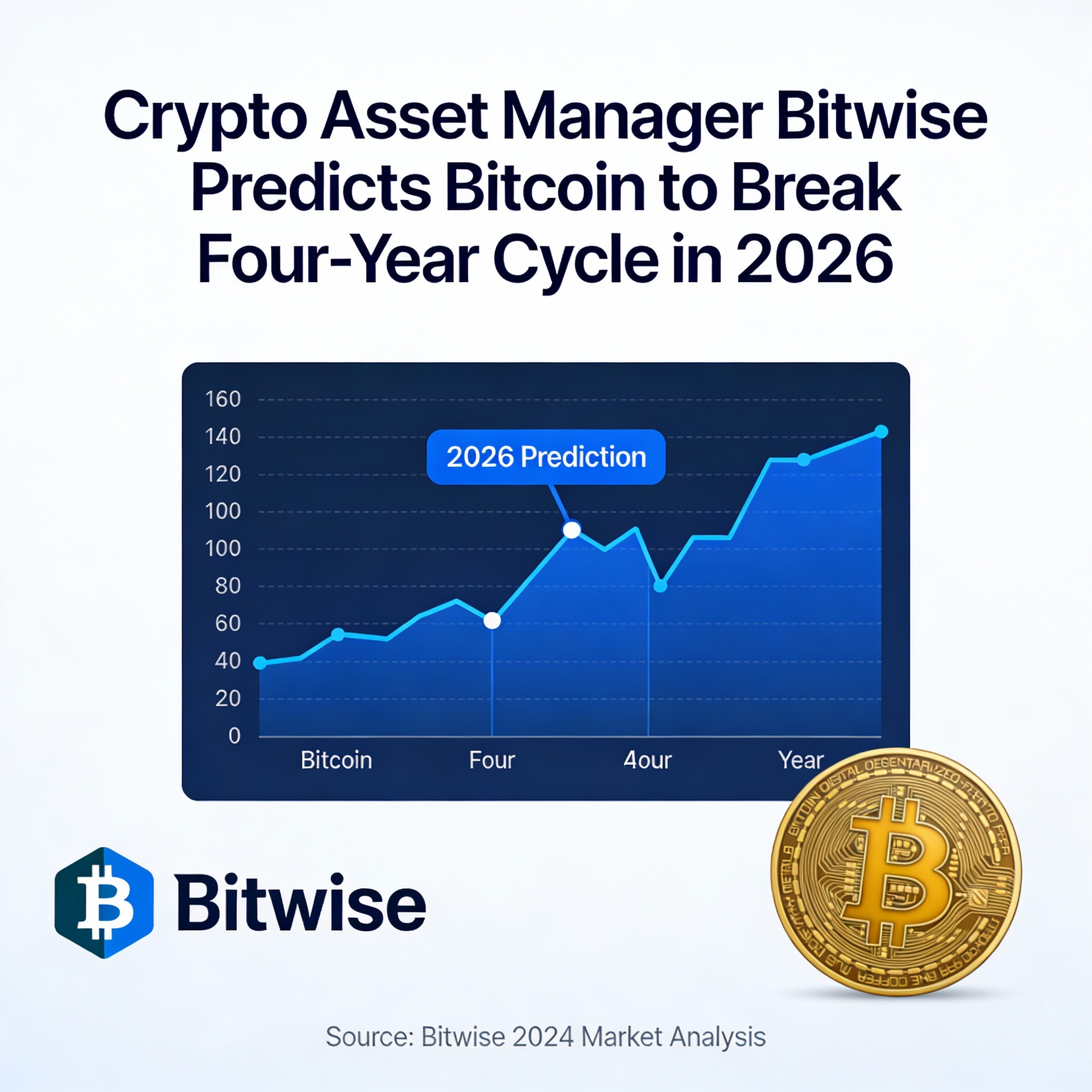 Bitwise predicts bitcoin will disrupt its traditional four-year cycle in 2026.