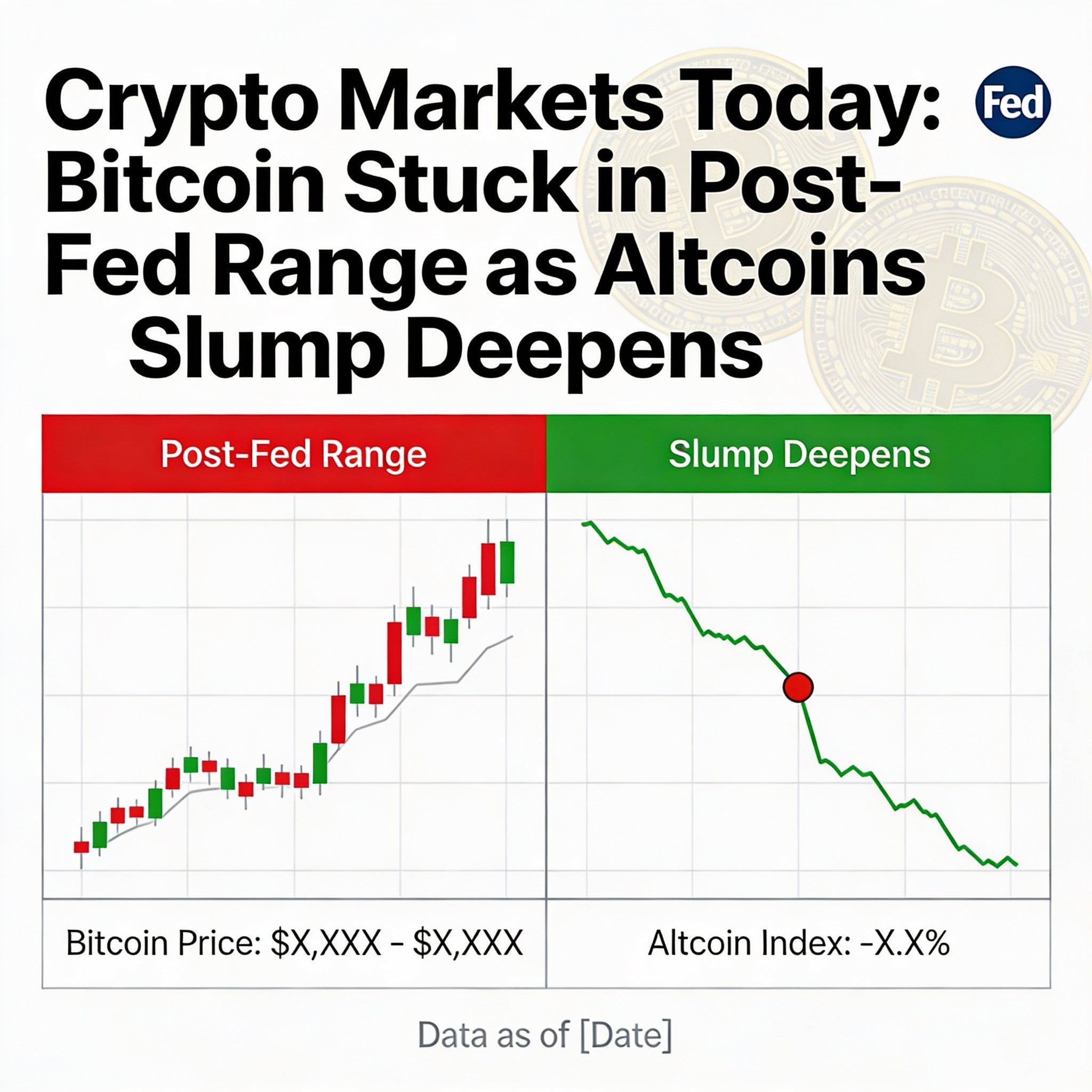 Crypto Market Update: Bitcoin Holds Steady After Fed While Altcoin Losses Widen