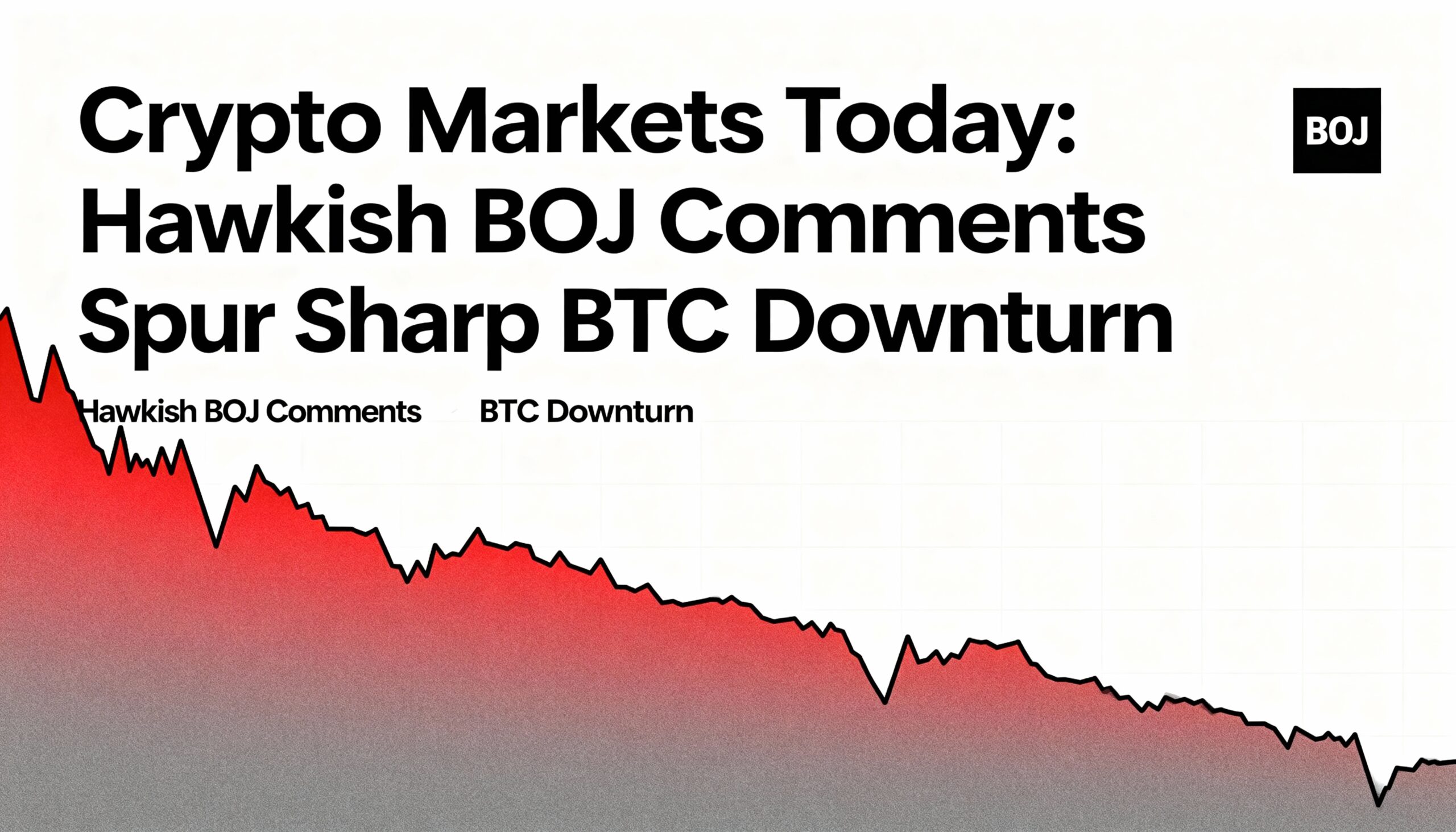 Crypto Markets Today: Bitcoin Slides Sharply After Hawkish Signals from the BOJ