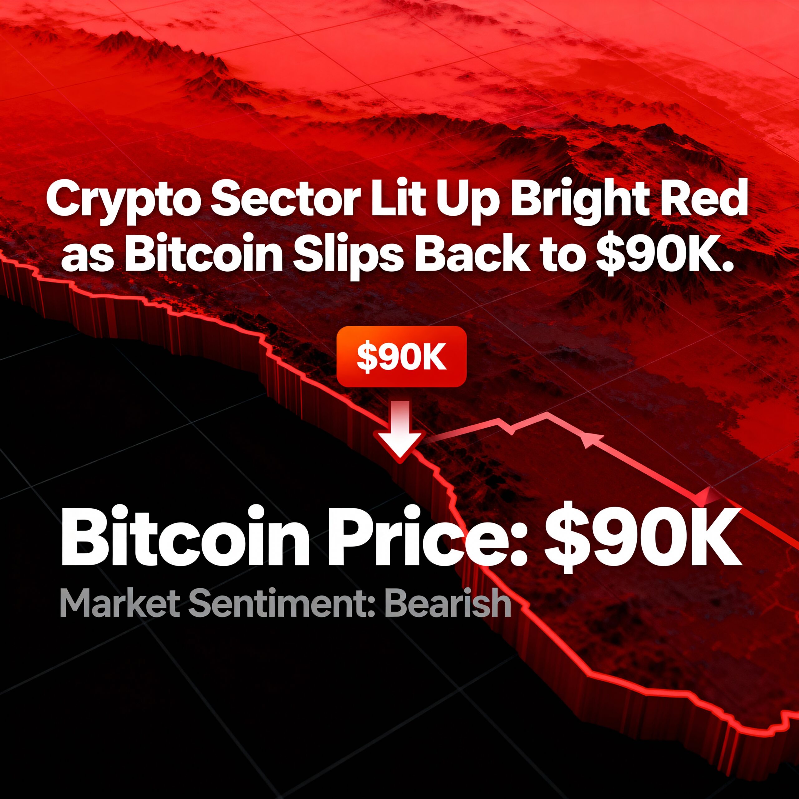 Crypto Market Turns Deep Red as Bitcoin Retreats to $90K