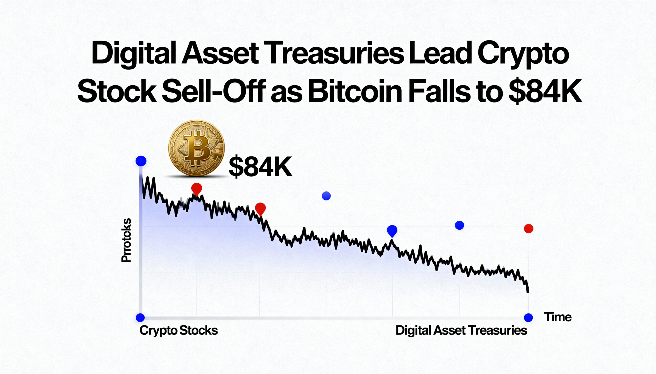 Crypto Market Retreats; Digital Asset Treasuries Lead Decline Amid Bitcoin’s Slide to $84K