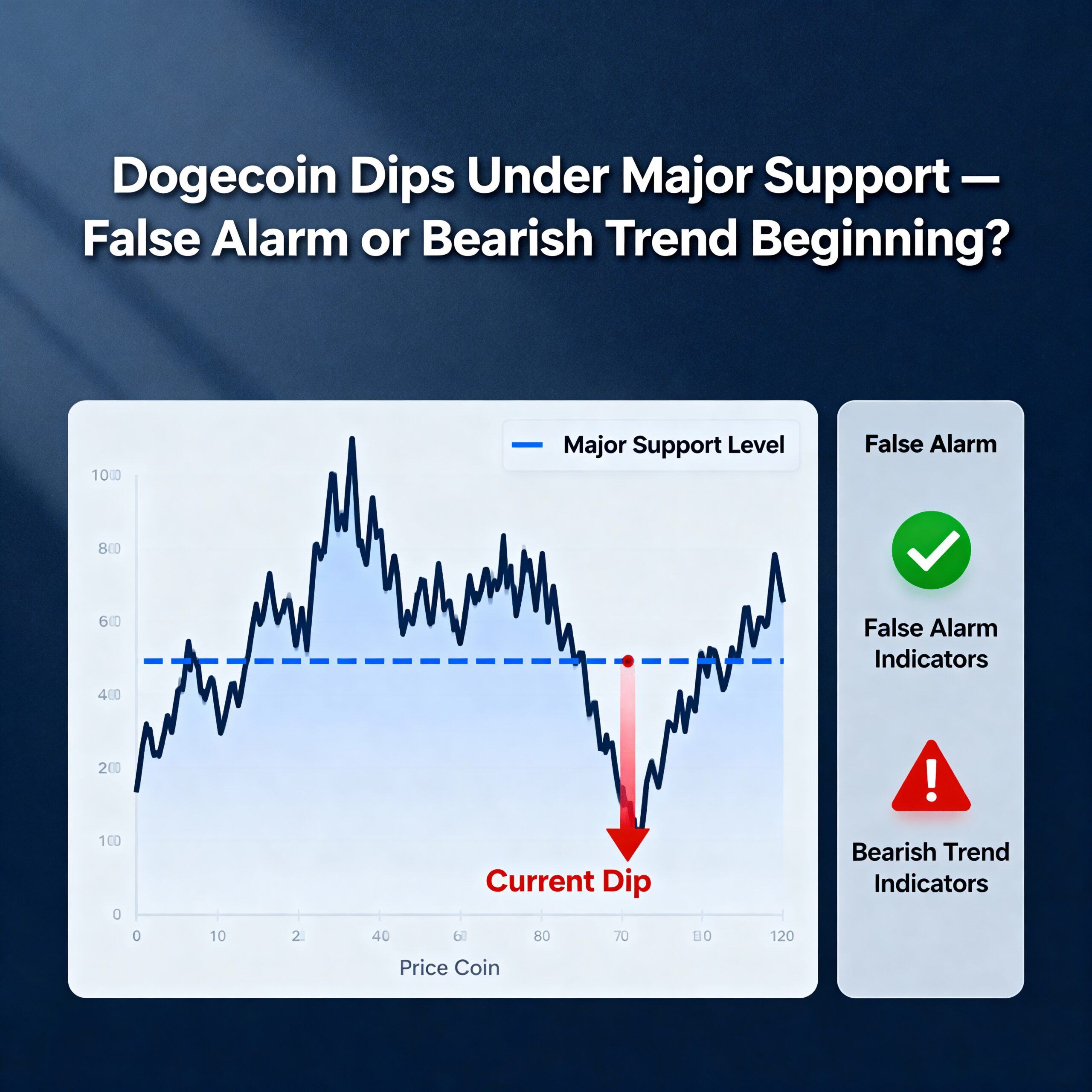 Dogecoin Dips Under Major Support — False Alarm or Bearish Trend Beginning?