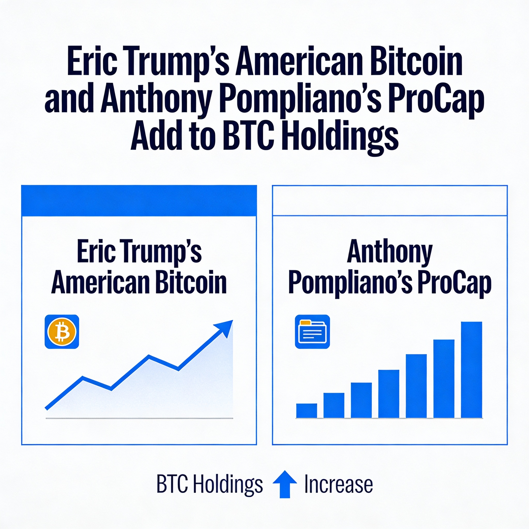 Eric Trump’s American Bitcoin and Anthony Pompliano’s ProCap Increase BTC Holdings
