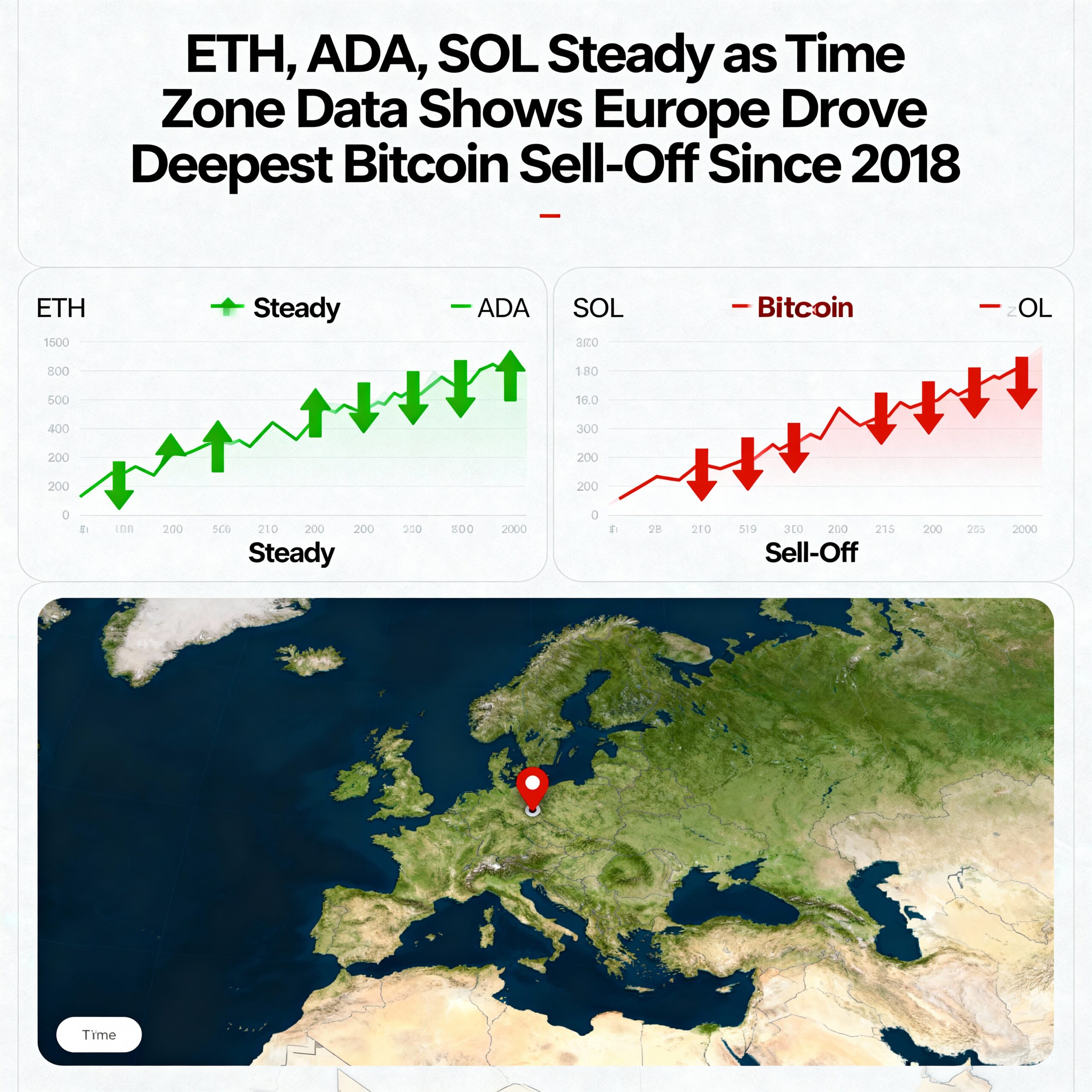 ETH, ADA, and SOL Hold Firm as European Trading Triggers Biggest Bitcoin Sell-Off Since 2018