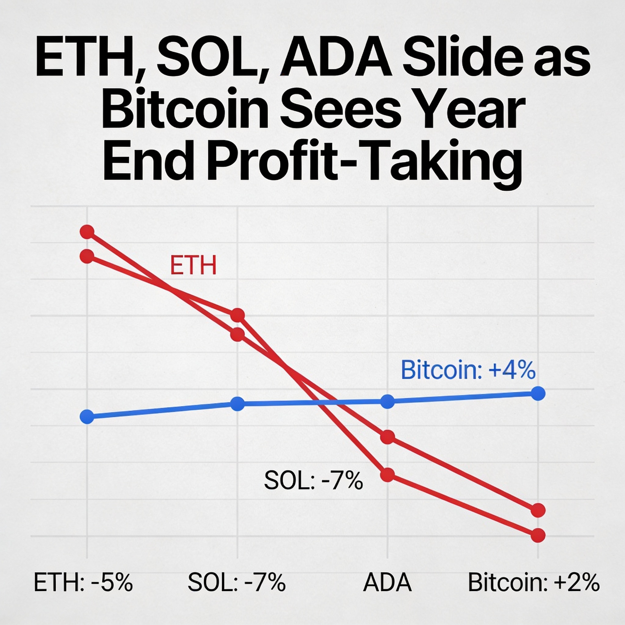 ETH, SOL, and ADA Drop Amid Year-End Bitcoin Profit-Taking