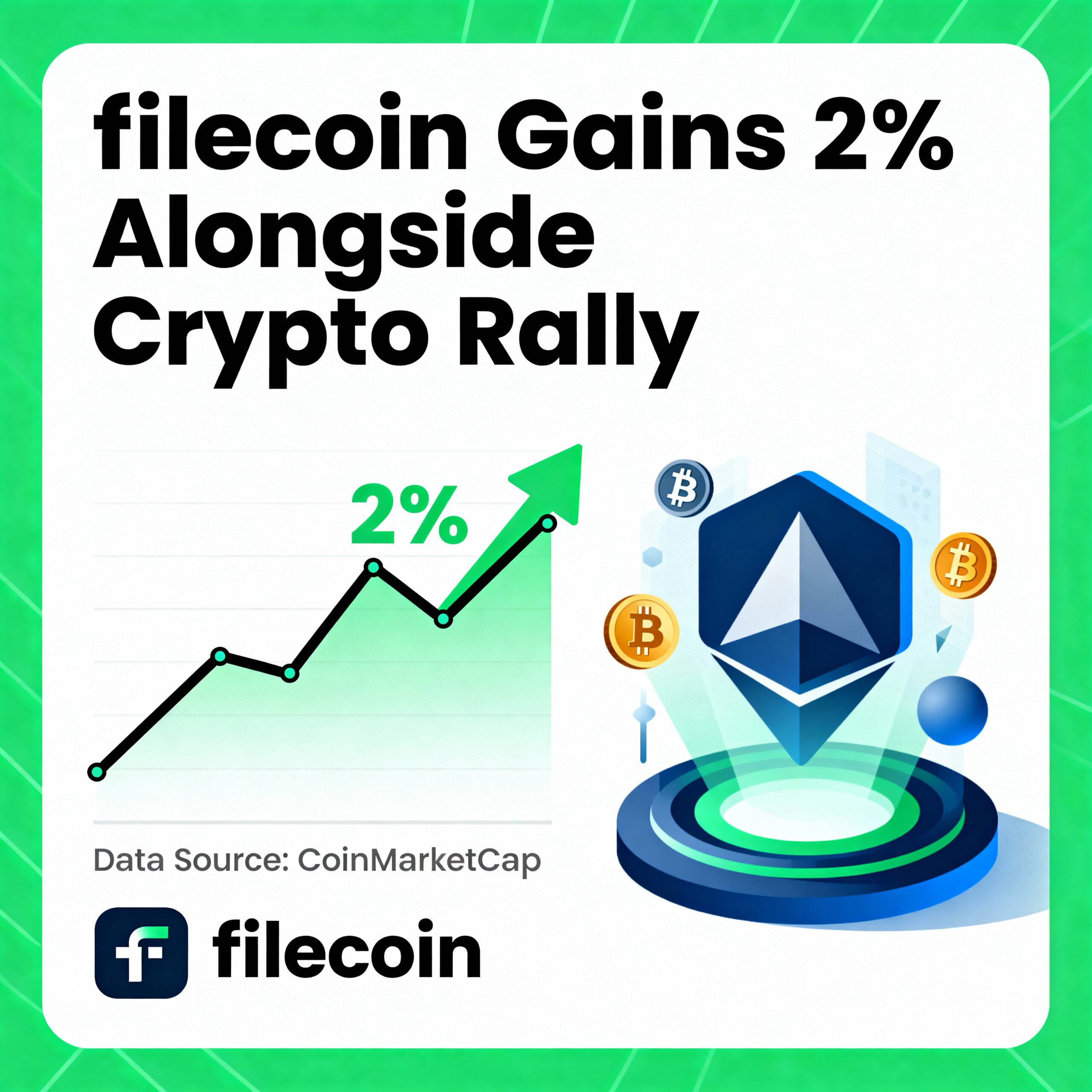 Filecoin Rises 2% as Broader Crypto Market Pushes Higher