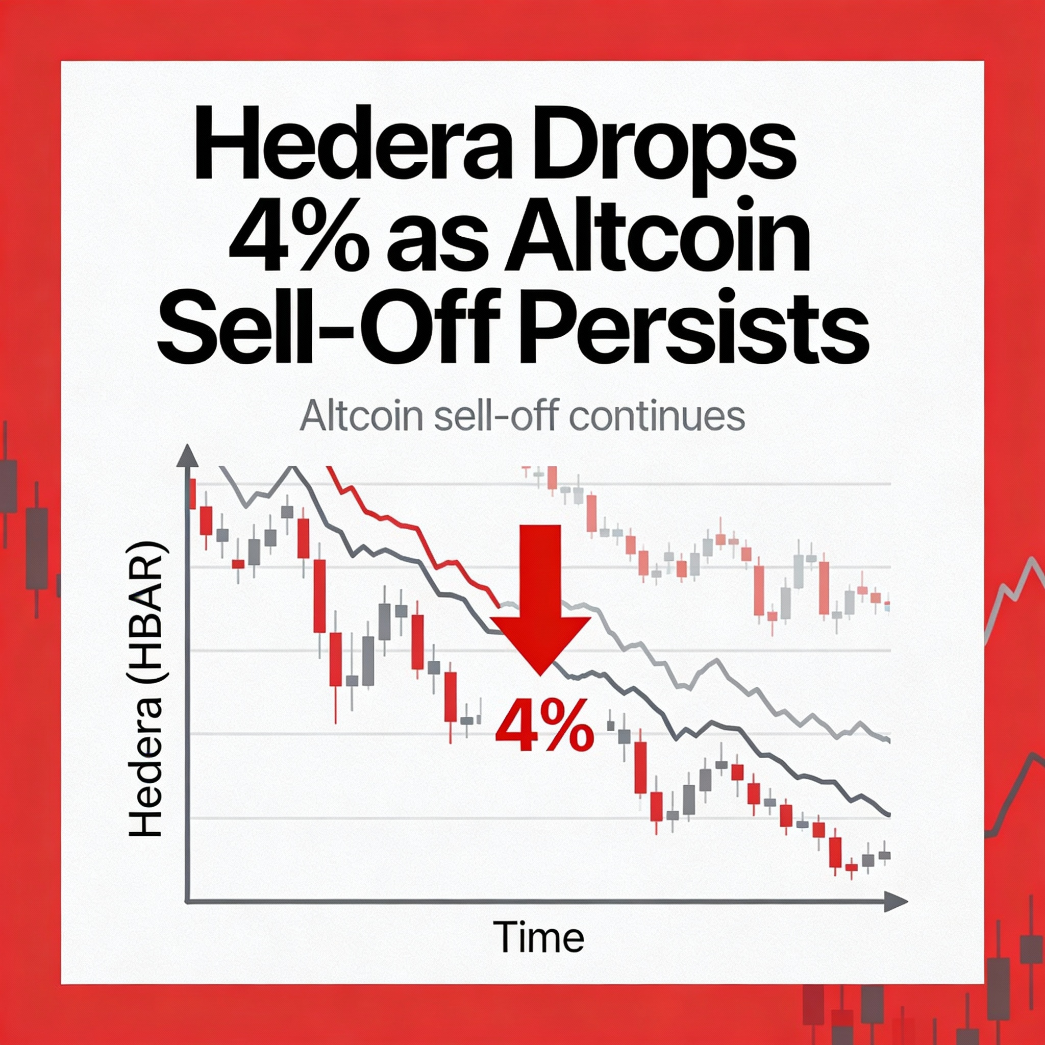 Hedera Slides 4% Amid Continued Weakness Across Altcoins
