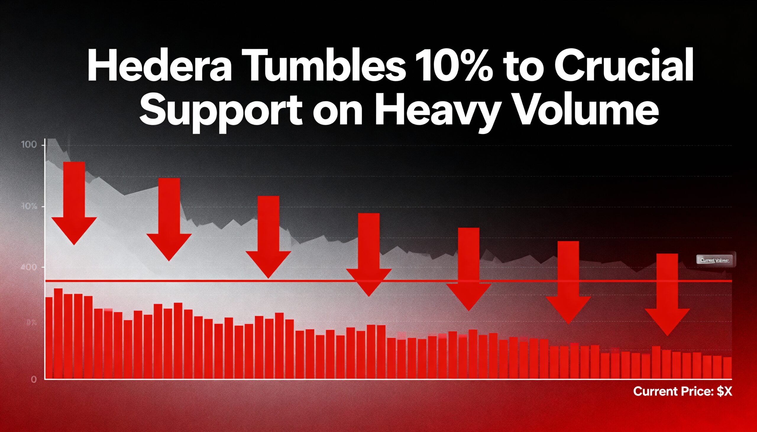 Hedera Drops 10% as Heavy Volume Tests Key Support