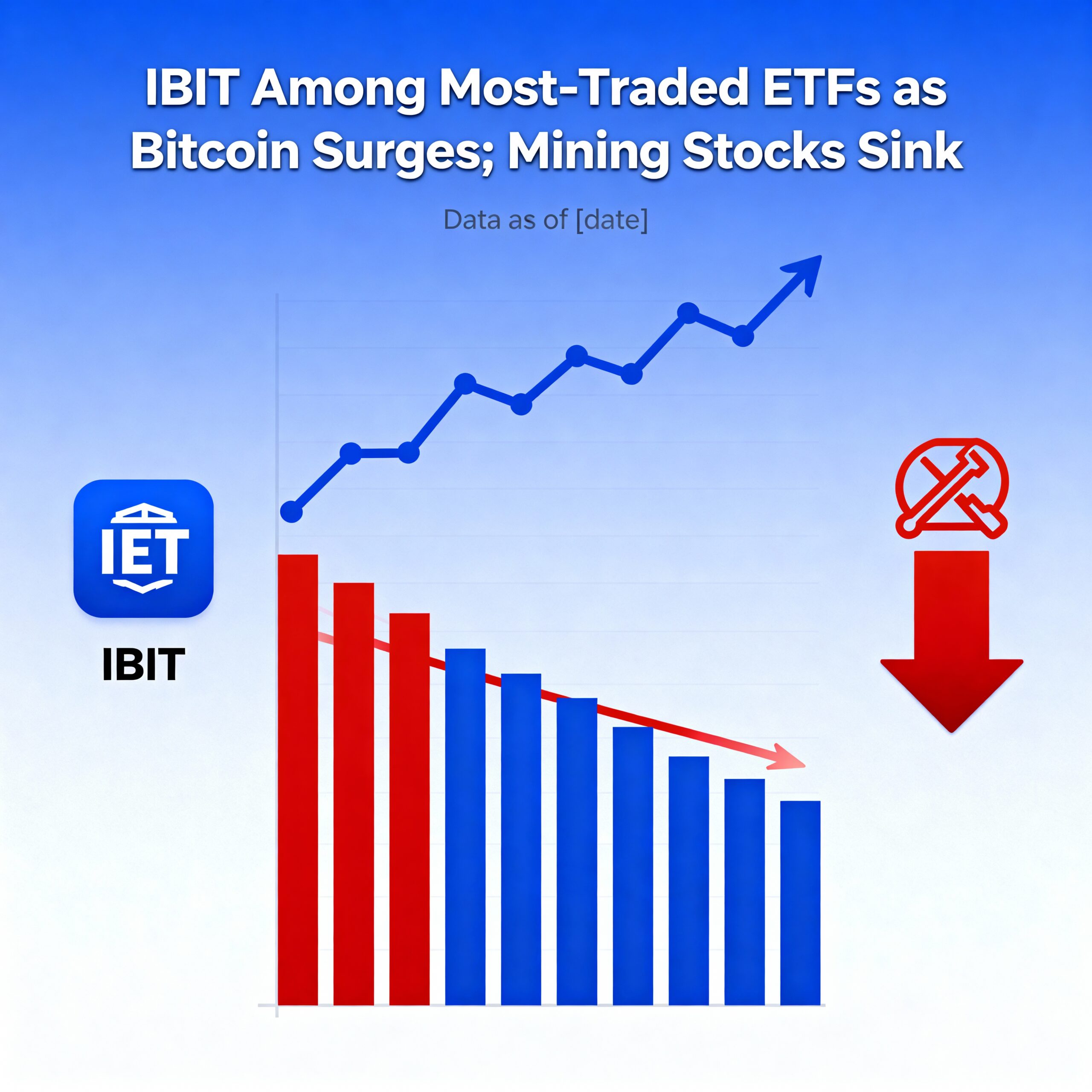 IBIT Ranks Among Top-Traded ETFs as Bitcoin Climbs, While Mining Stocks Lag