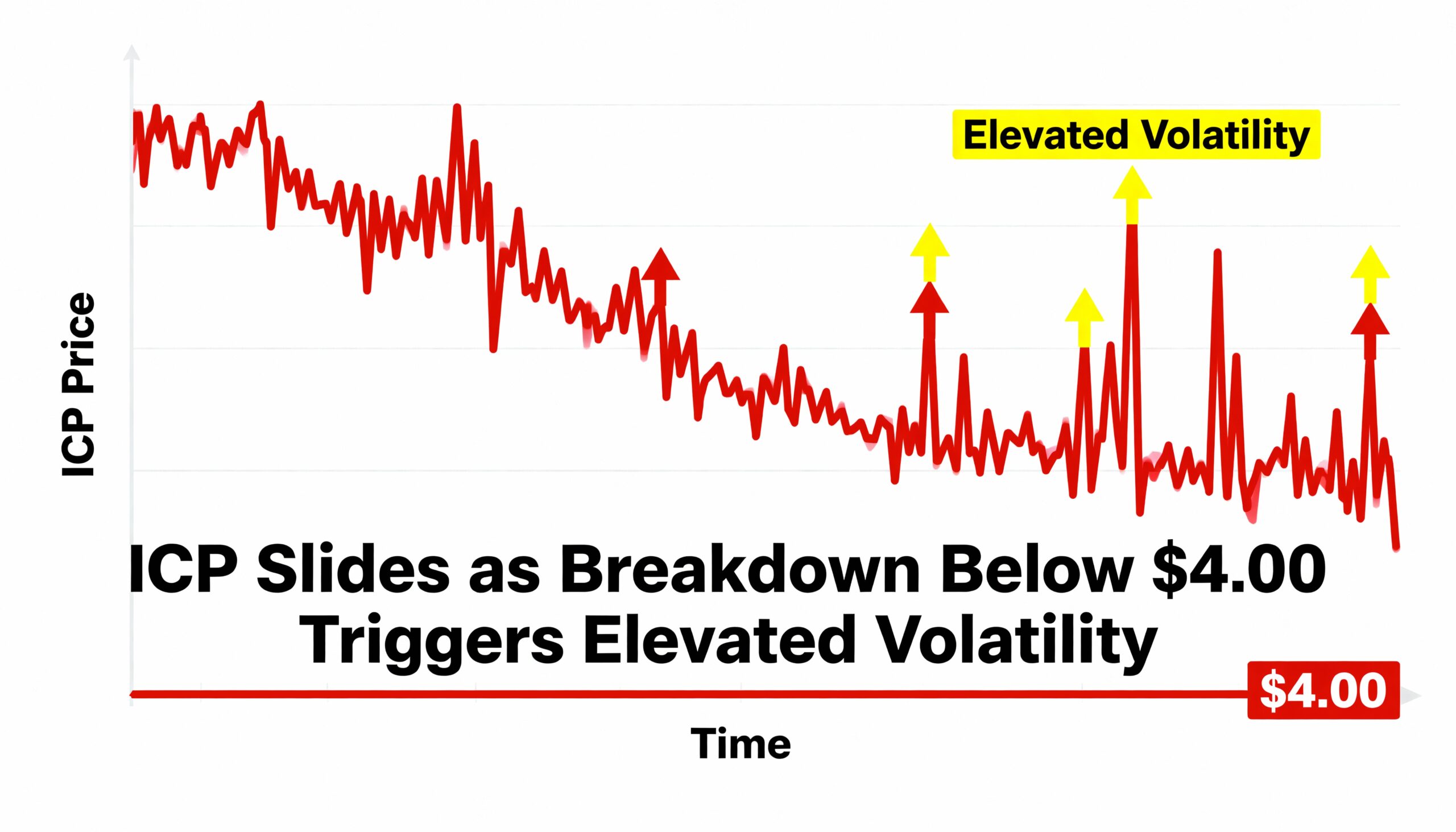 ICP Falls as Break Below $4.00 Sparks Heightened Volatility