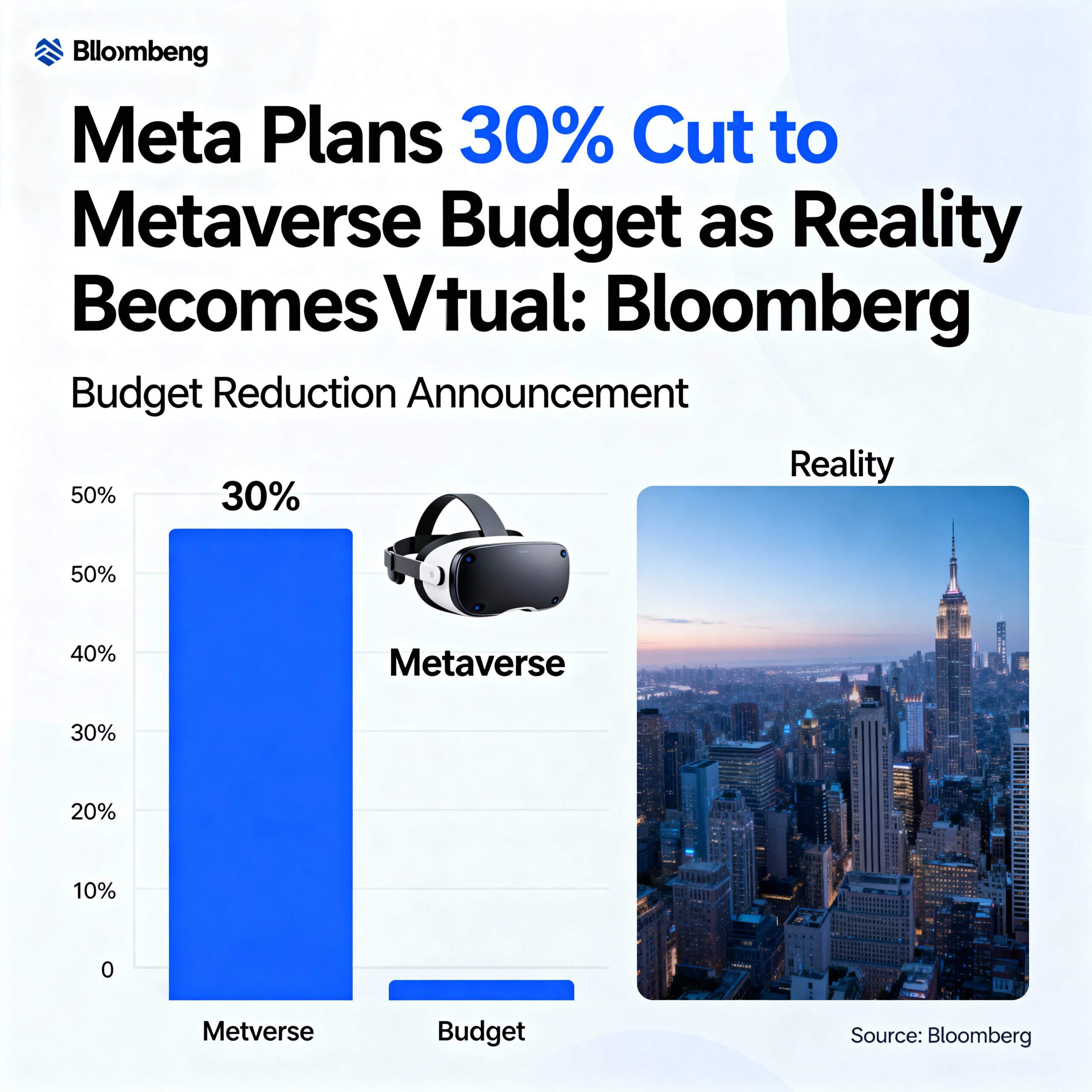 Meta to Slash Metaverse Budget by 30% Amid Reality Check: Bloomberg