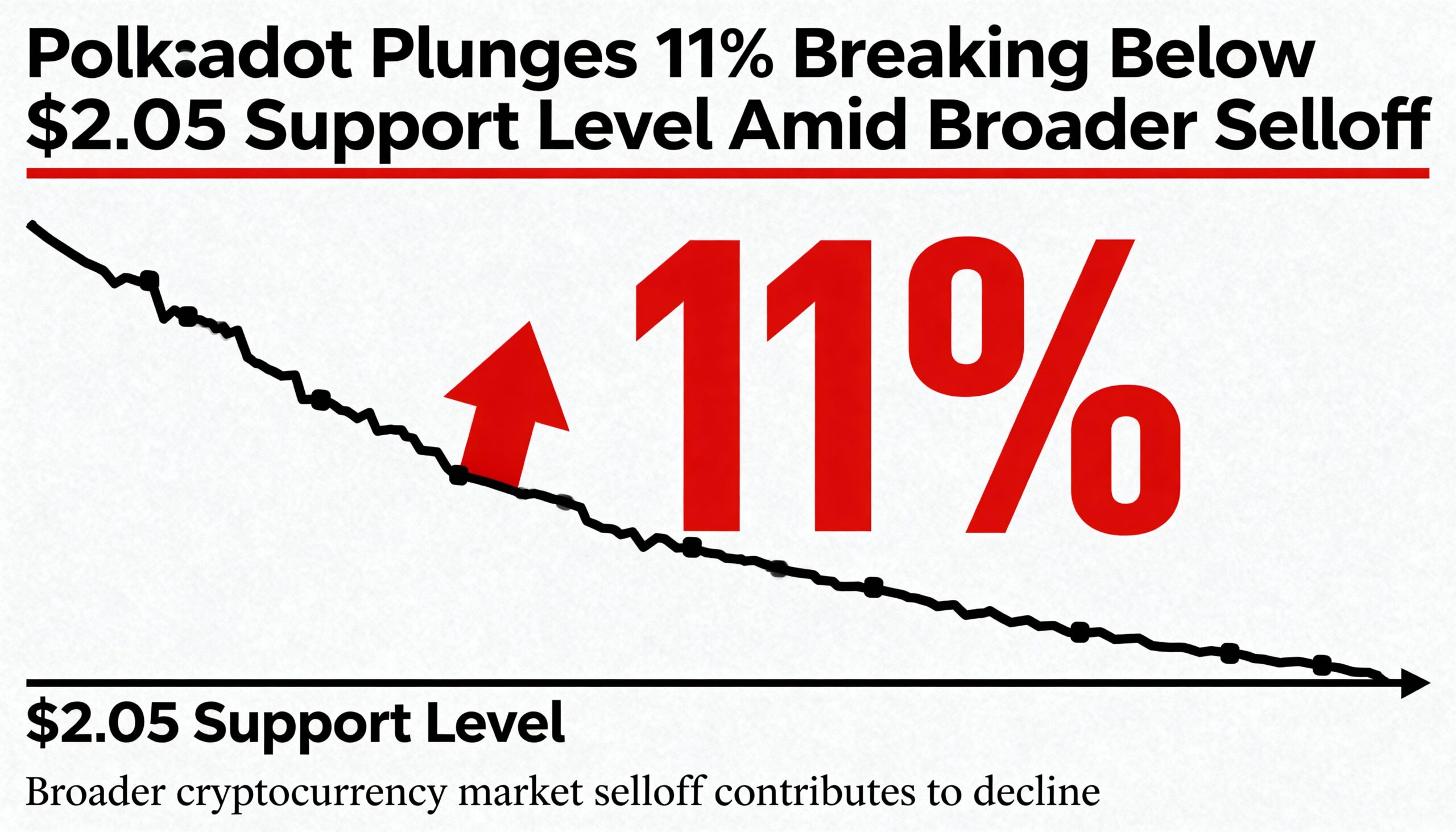 Polkadot Slides 11%, Falls Below $2.05 Support Amid Market-Wide Sell-Off