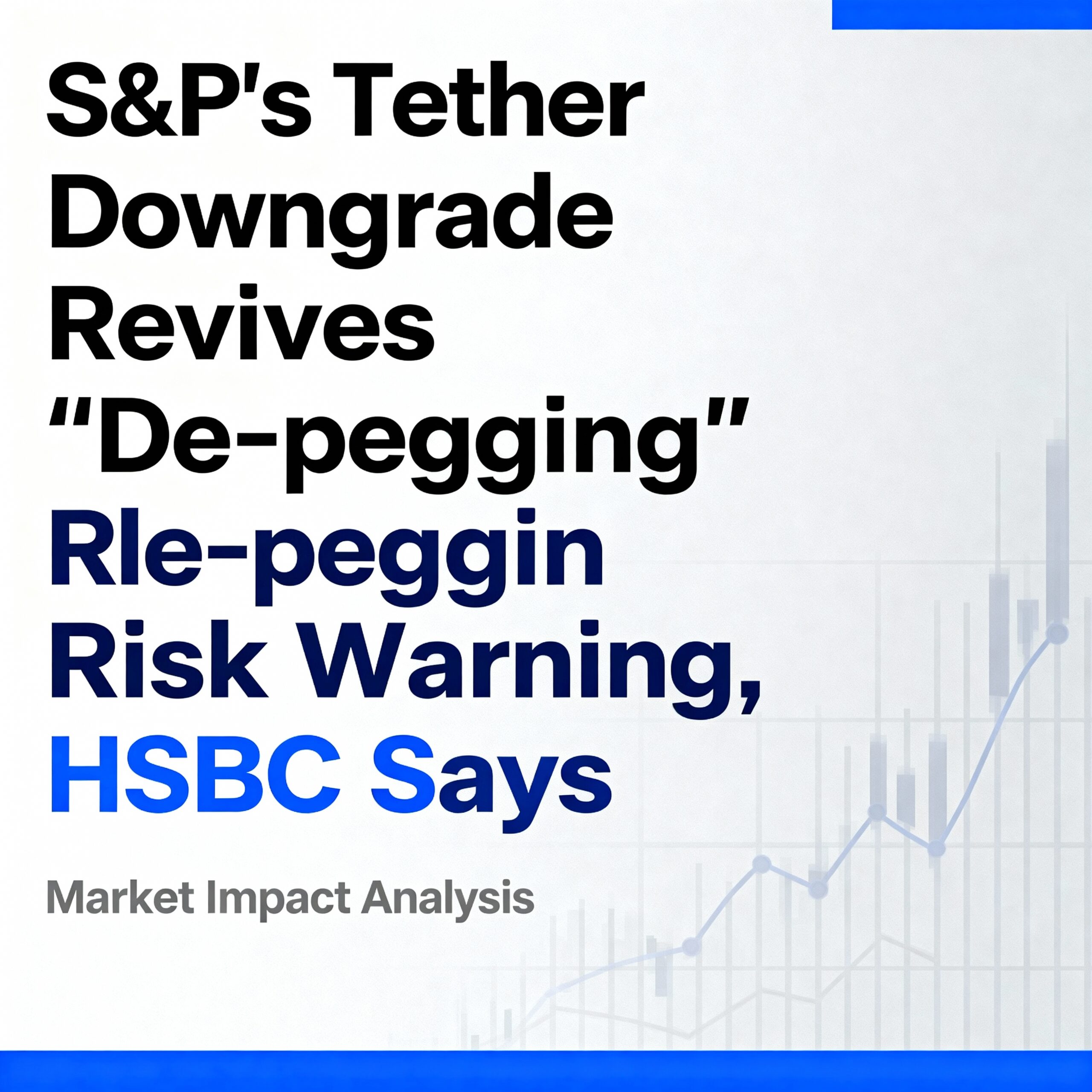 HSBC Flags ‘De-pegging’ Risk Following S&P’s Tether Downgrade