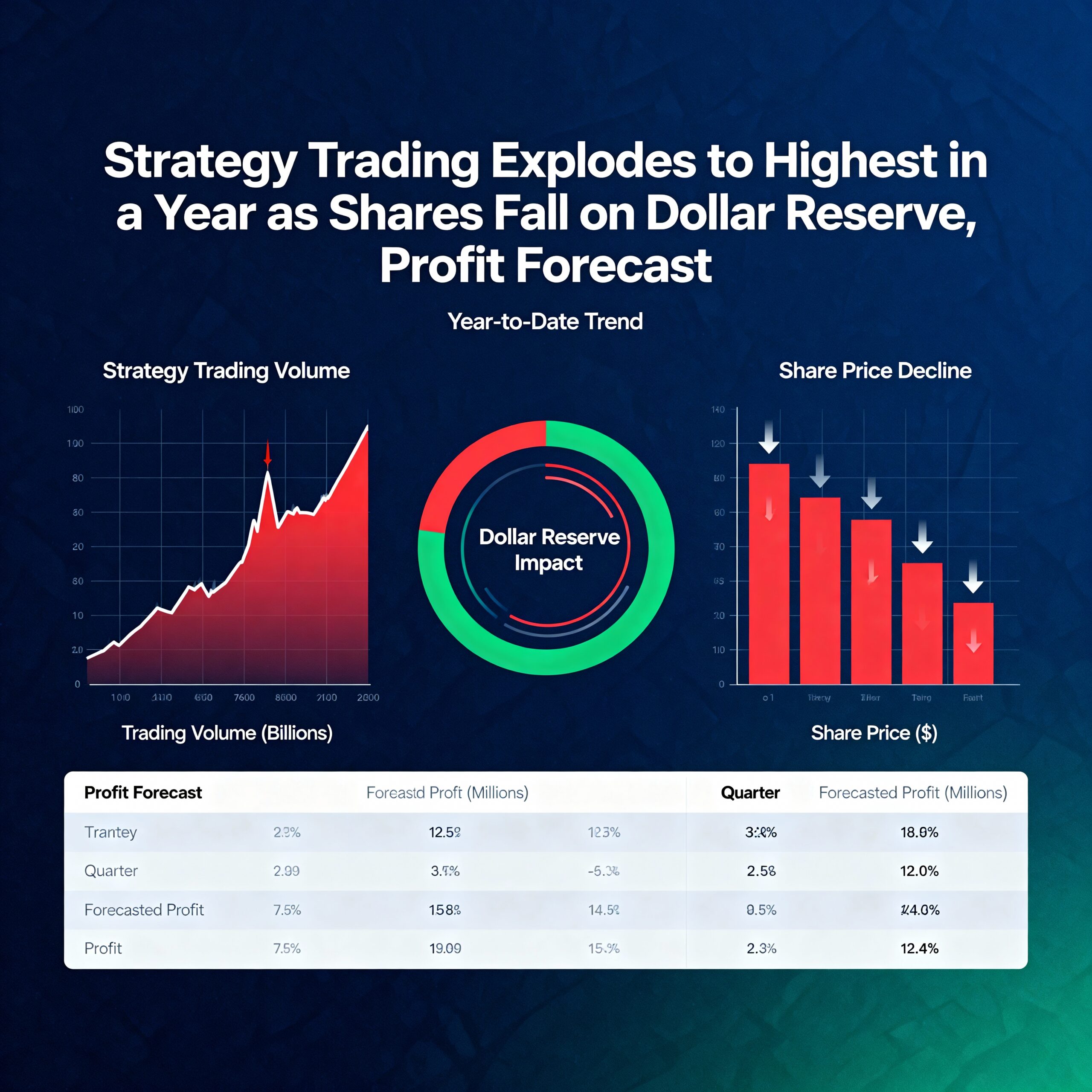 Strategy Trading Hits Yearly High as Shares Drop Amid Dollar Reserve and Profit Outlook