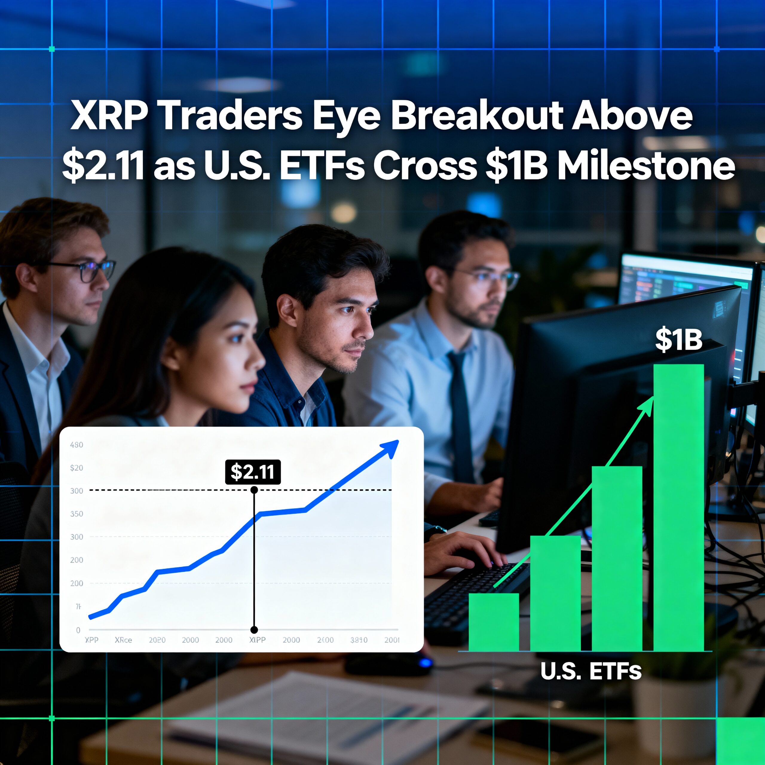 XRP Eyes $2.11 Breakout as U.S. ETFs Surpass $1 Billion in Assets