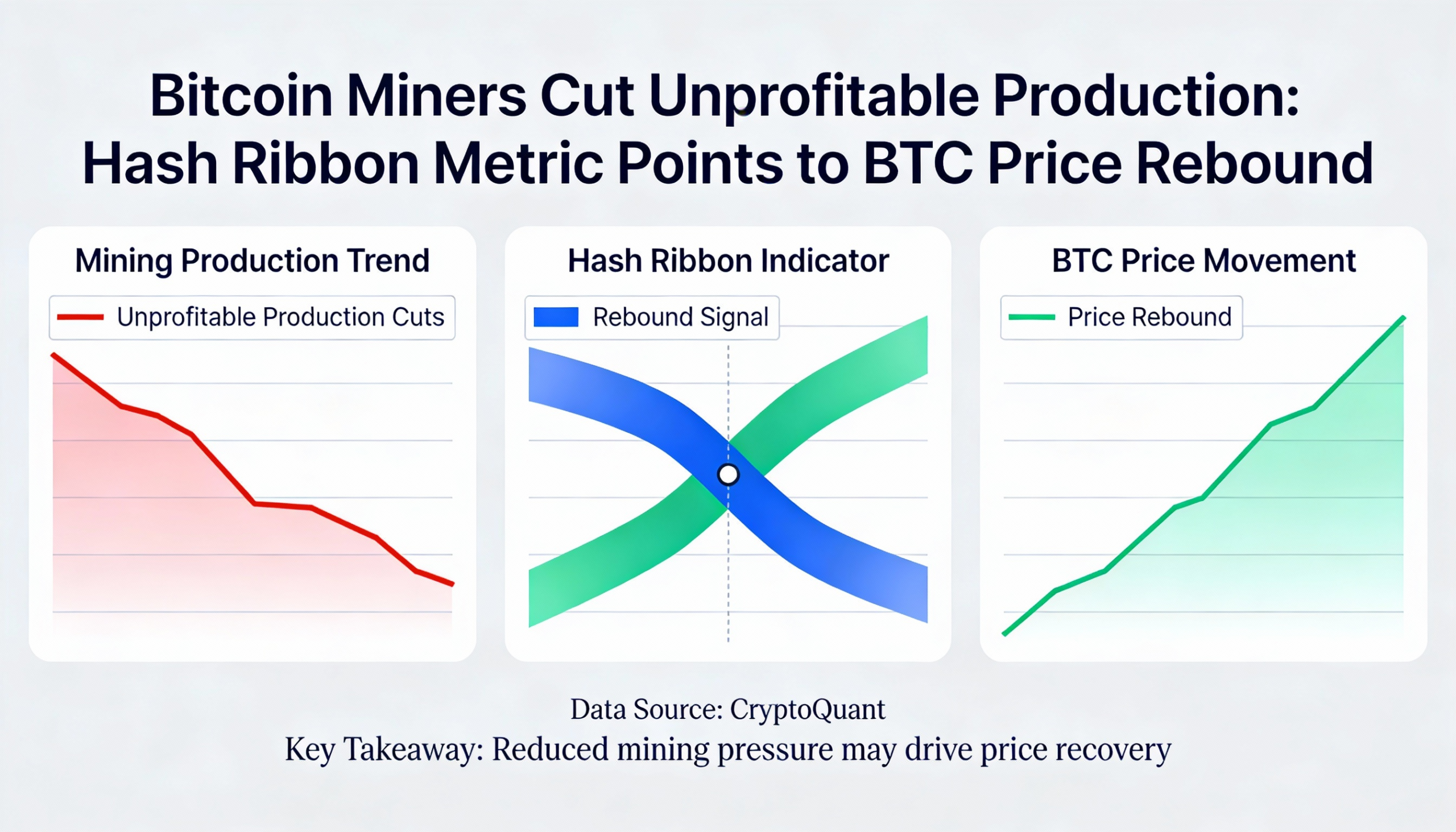 BTC could rebound as miners scale back unprofitable activity, according to Hash Ribbon data