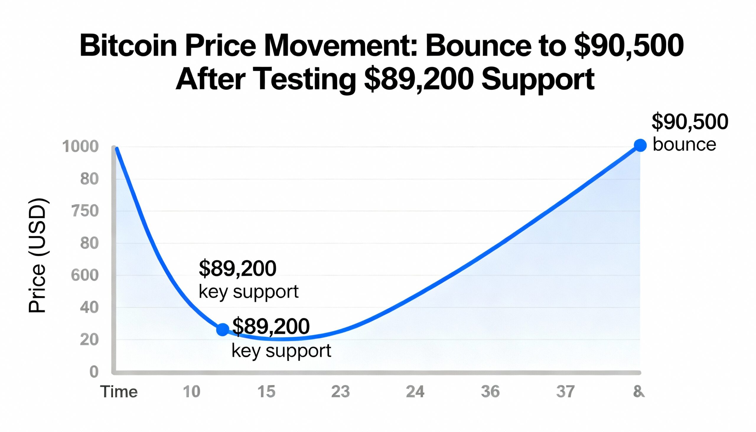 BTC bounces off $89,200 support, rising back to $90,500