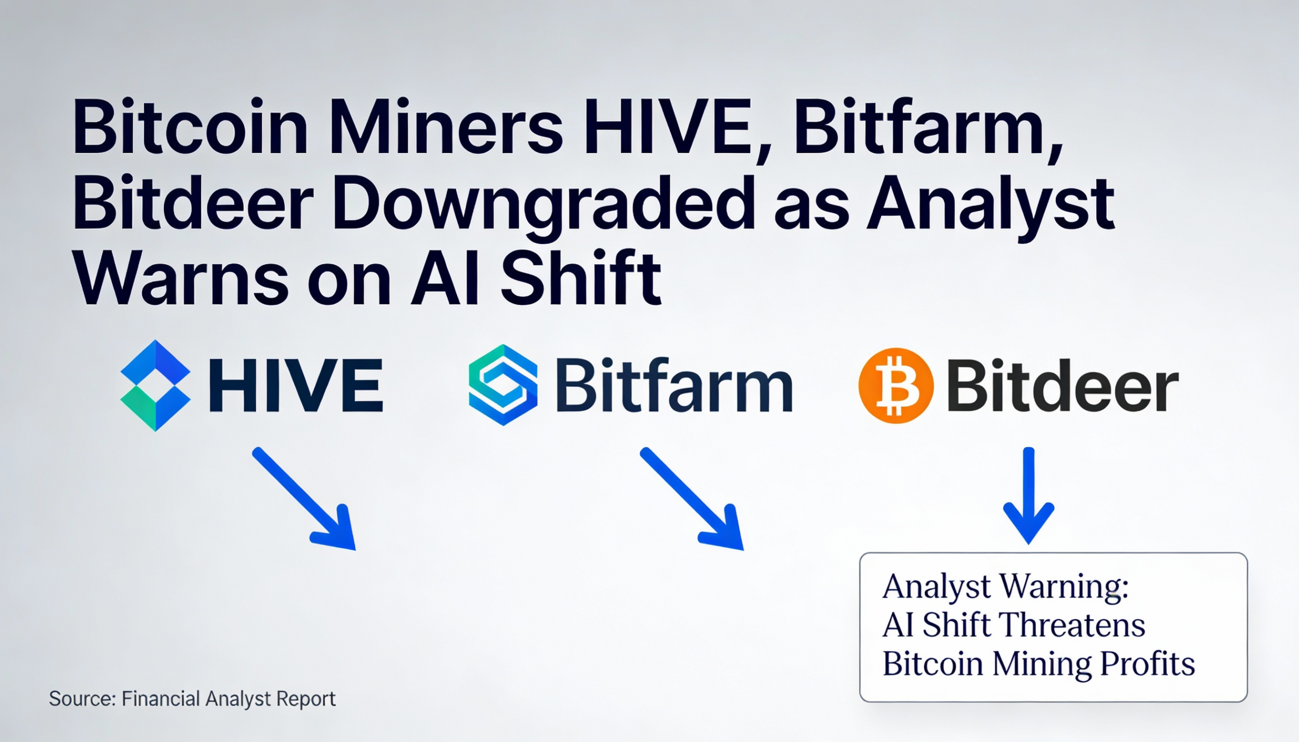 AI Shift Sparks Downgrades for Bitcoin Miners HIVE, Bitfarms and Bitdeer