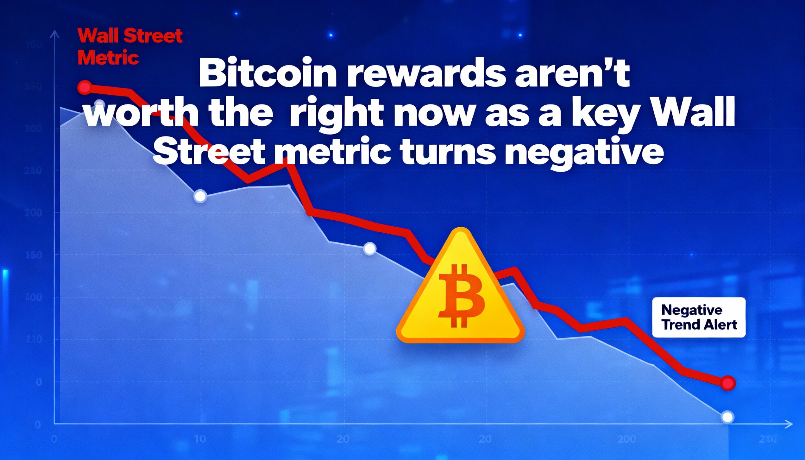 Bitcoin incentives are insufficient to offset risk amid a negative reading on a key Wall Street index