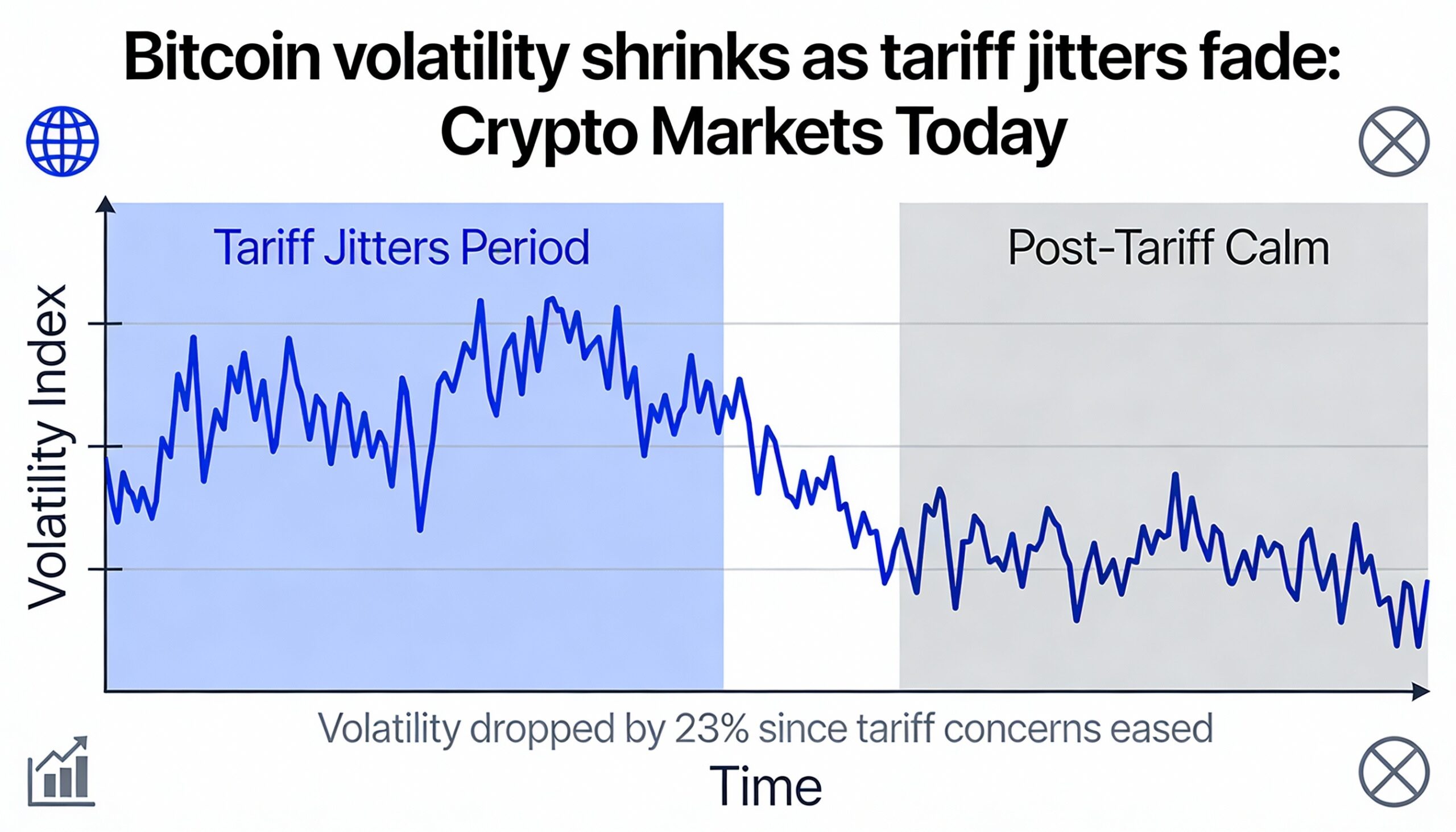 Crypto Markets Settle as Tariff Jitters Fade, Bitcoin Holds Steady