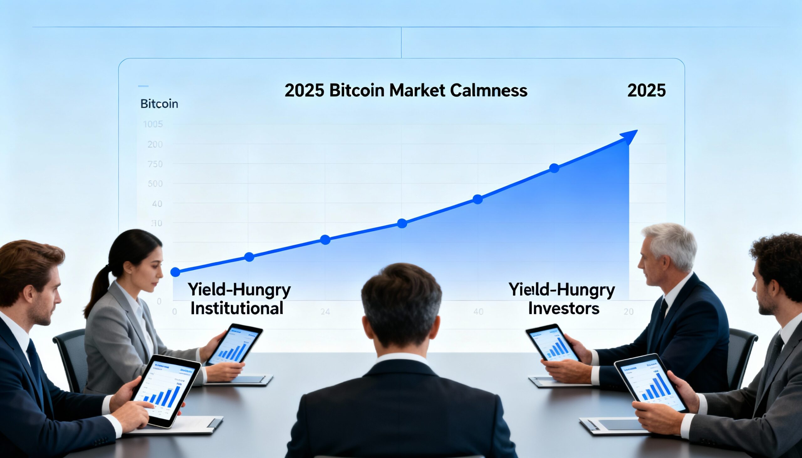 Institutional demand for yield brought greater stability to bitcoin markets in 2025.