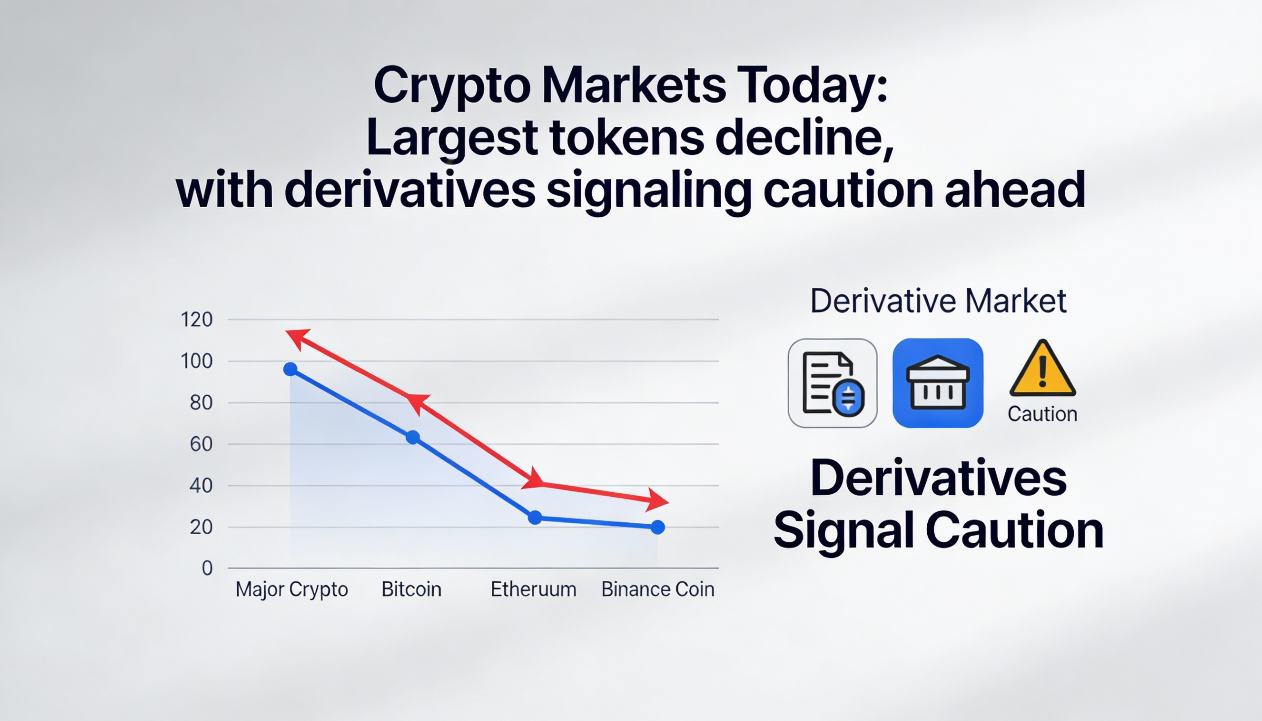 Crypto Snapshot: Biggest tokens slide as derivatives indicate caution among traders