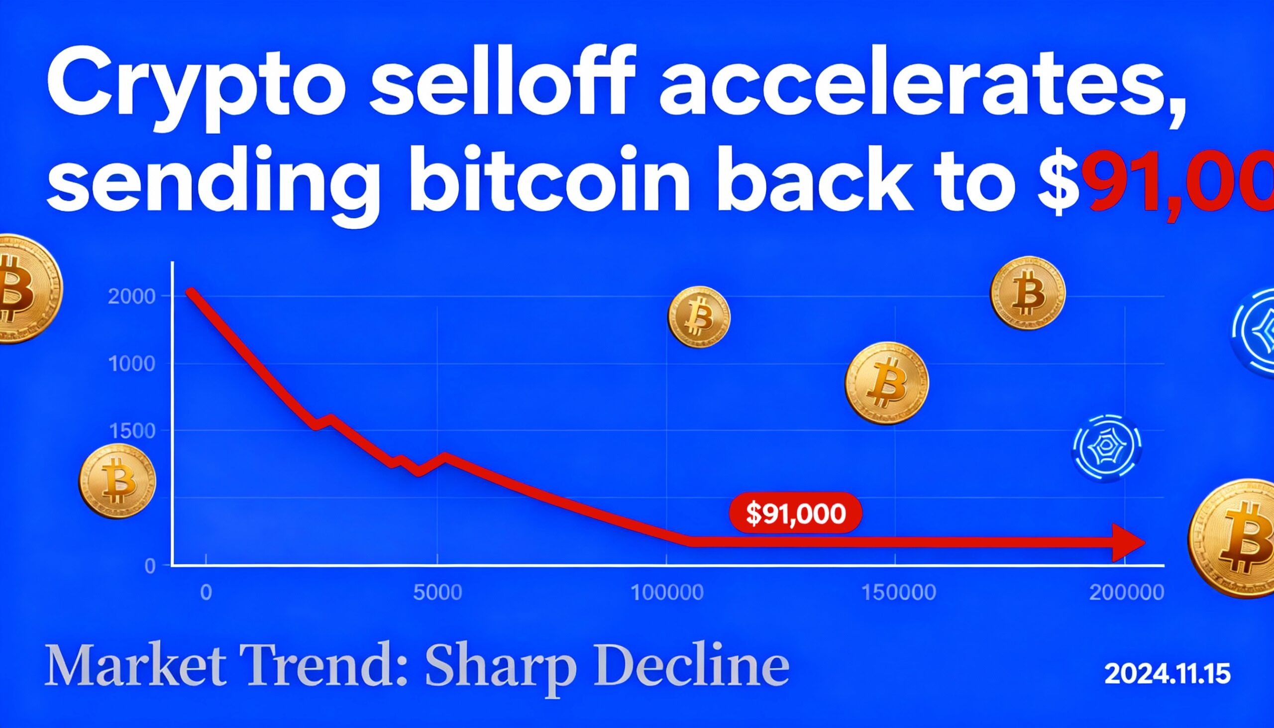 Market selloff deepens, sending Bitcoin sliding to $91,000.